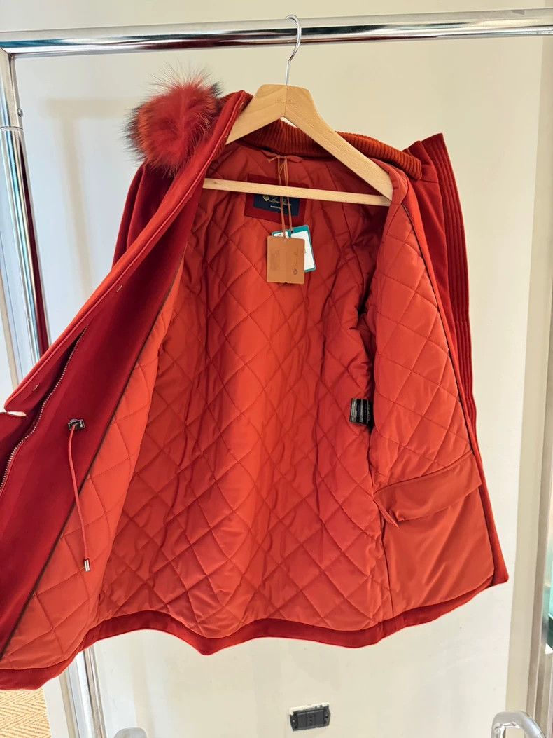 Loro Piana LORO PIANA Ms.Bordeaux red cashmere coat Size XS / US 0-2 / IT 36-38 - 5 Thumbnail