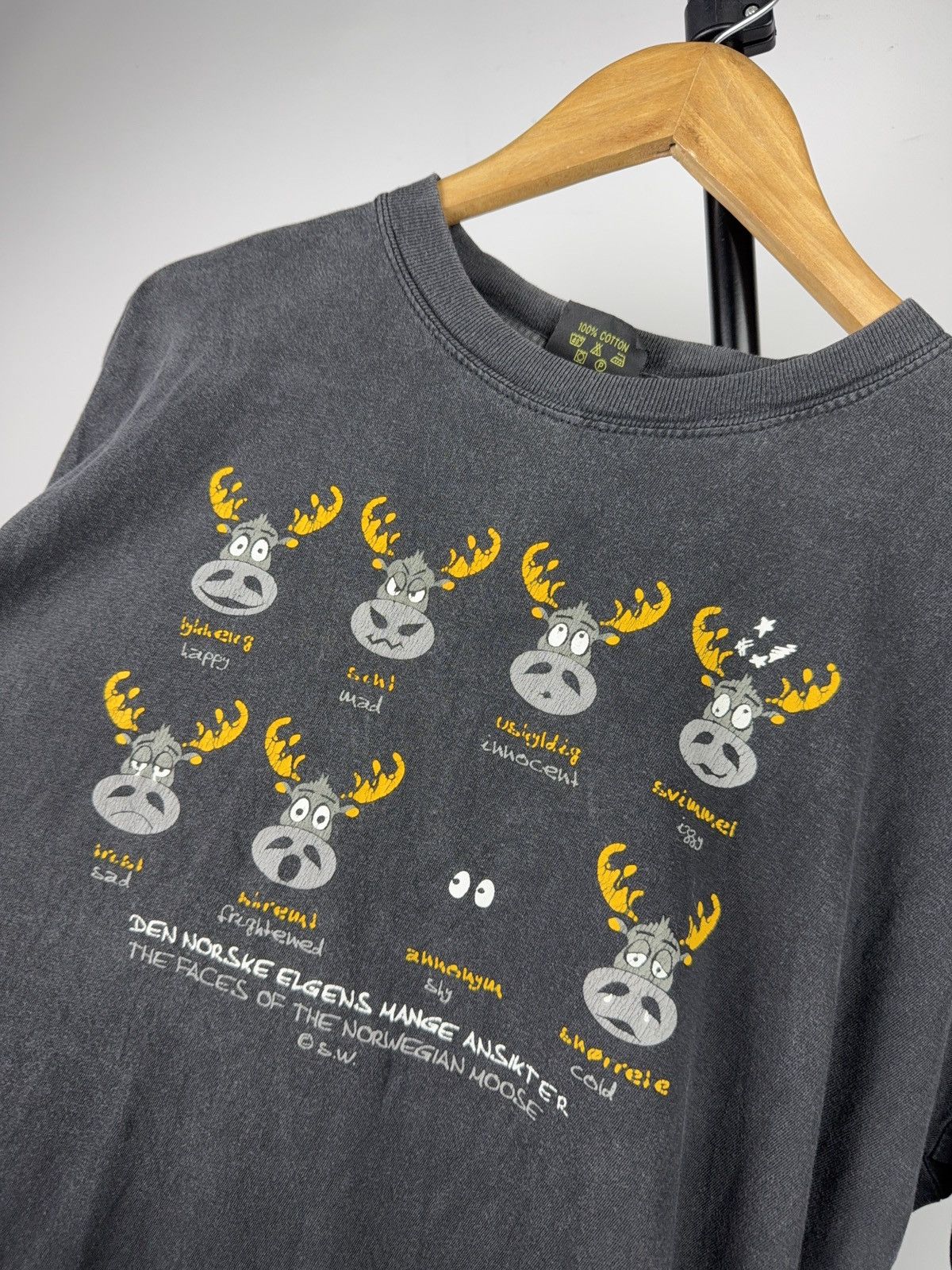 Vintage Vintage 00s Moose Graphic Funny Humour Norway Elk T Shirt Size US XL / EU 56 / 4 - 4 Thumbnail