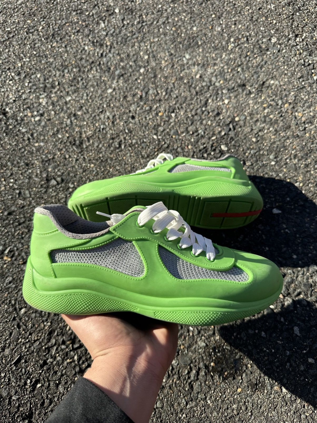 Prada Prada America’s Cup Soft Rubber Green Size US 6 / EU 39 - 1 Thumbnail