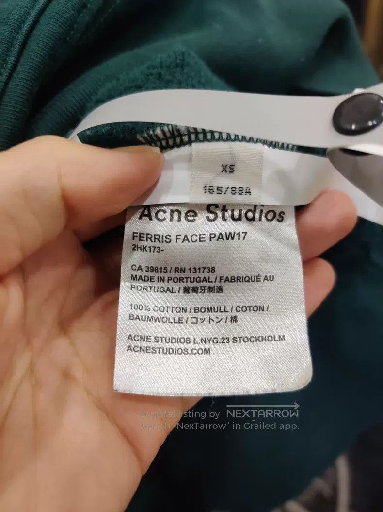 Acne Studios Acne Studios Ferris Face Sweatshirt, Dark Green Size US XS / EU 42 / 0 - 4 Thumbnail