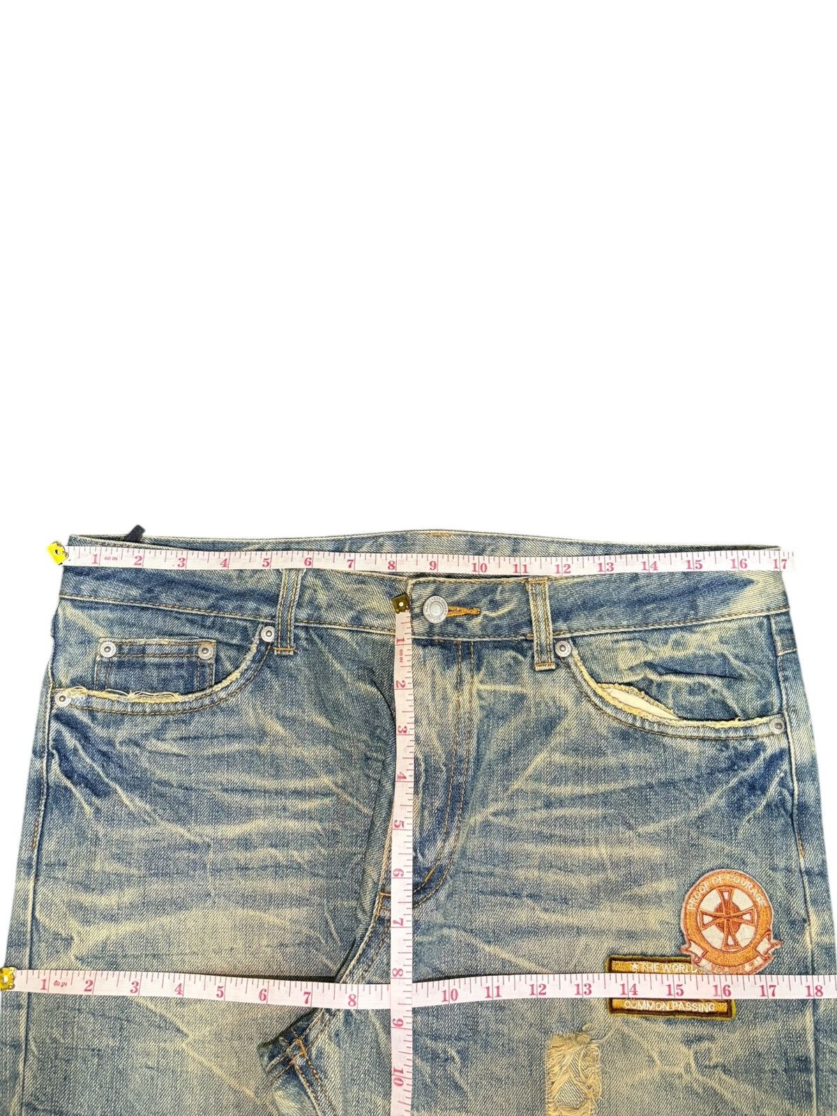 Diesel Vintage Japanese Brand Rusty Wash Patch Distress Jeans Size 34" / US 12 / IT 48 - 6 Thumbnail