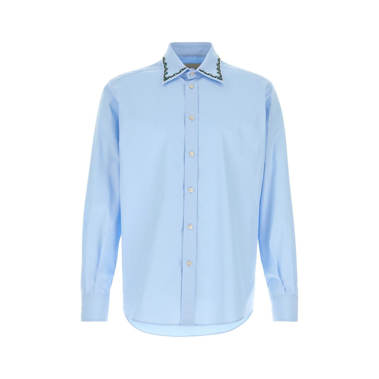 VALENTINO Light-Blue Poplin Shirt New & Authentic (Men's siz
