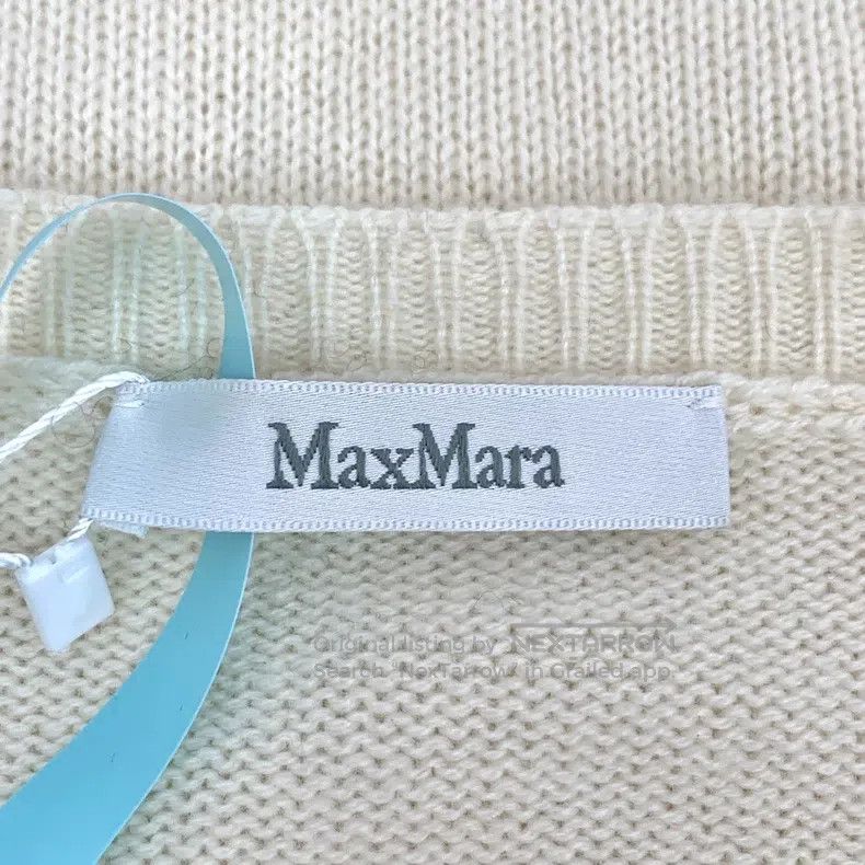 Max Mara Max Mara Beige Letter Diamond Embellished Cashmere Round N Size M / US 6-8 / IT 42-44 - 5 Thumbnail