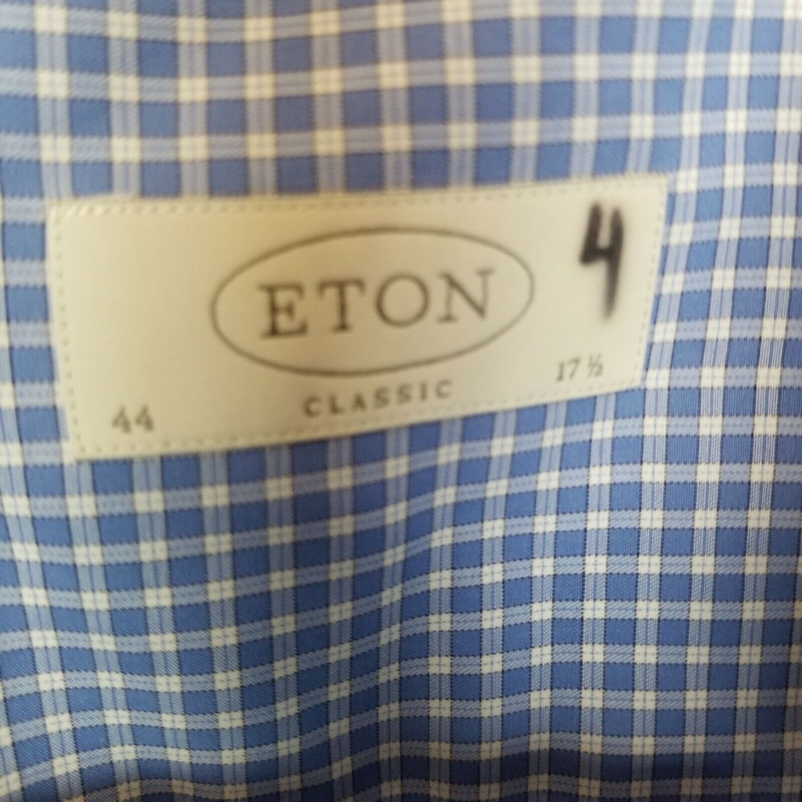 Eton Eton Mens Gingham Dress Shirt Size 44 Classic Formal Career Size US S / EU 44-46 / 1 - 6 Thumbnail
