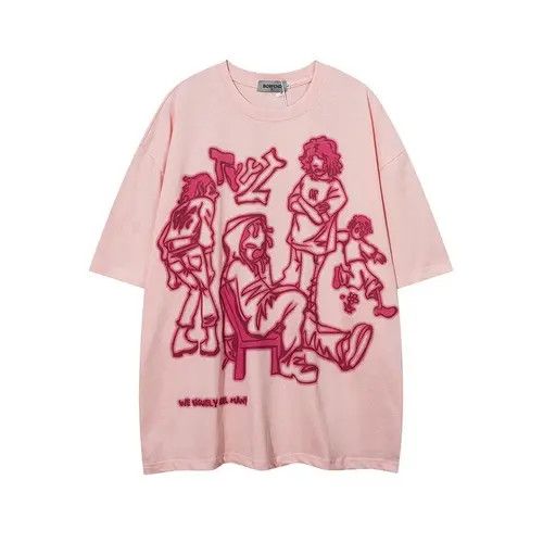 Other Streetwear Funny Anime Cartoon Graphic Oversized T-Shirt y2k Size US L / EU 52-54 / 3 - 4 Thumbnail