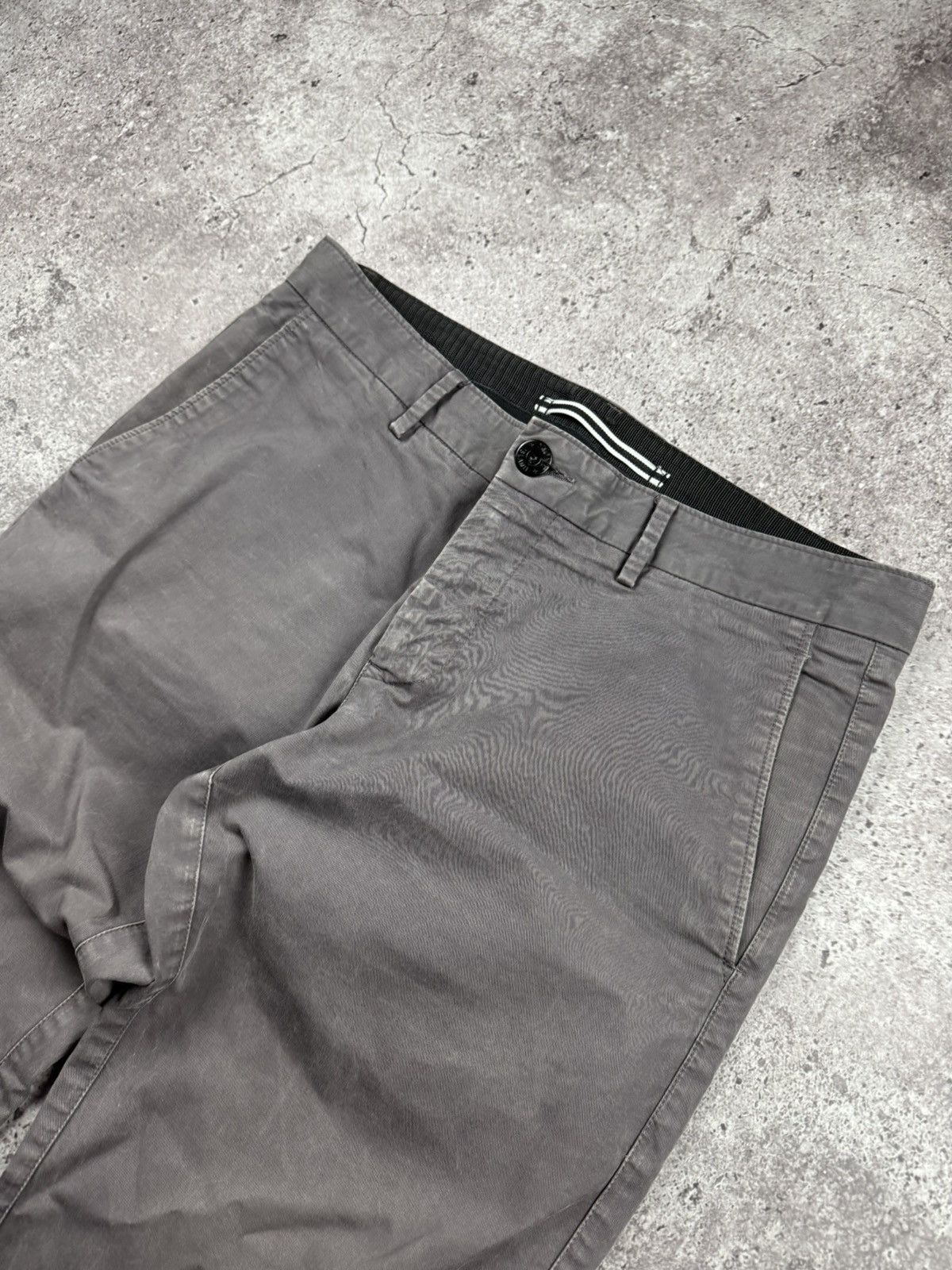 Stone Island Vintage Stone Island Faded Garment Dyed Pants Chinos Distres Size US 33 - 10 Thumbnail