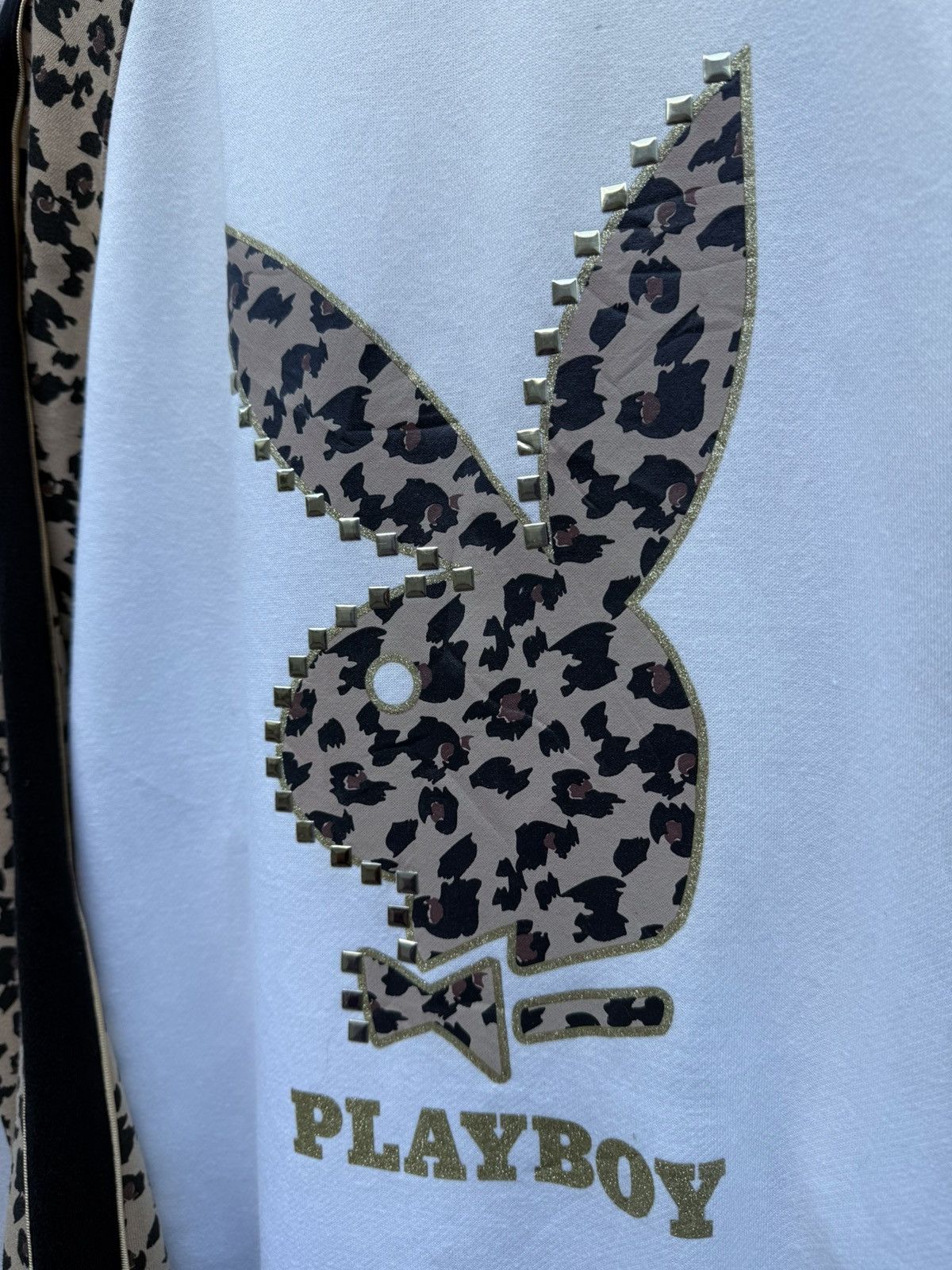 Japanese Brand Vintage PLAYBOY Biglogo Leopard Camo Rare Zipup Jacket Size US M / EU 48-50 / 2 - 13 Thumbnail