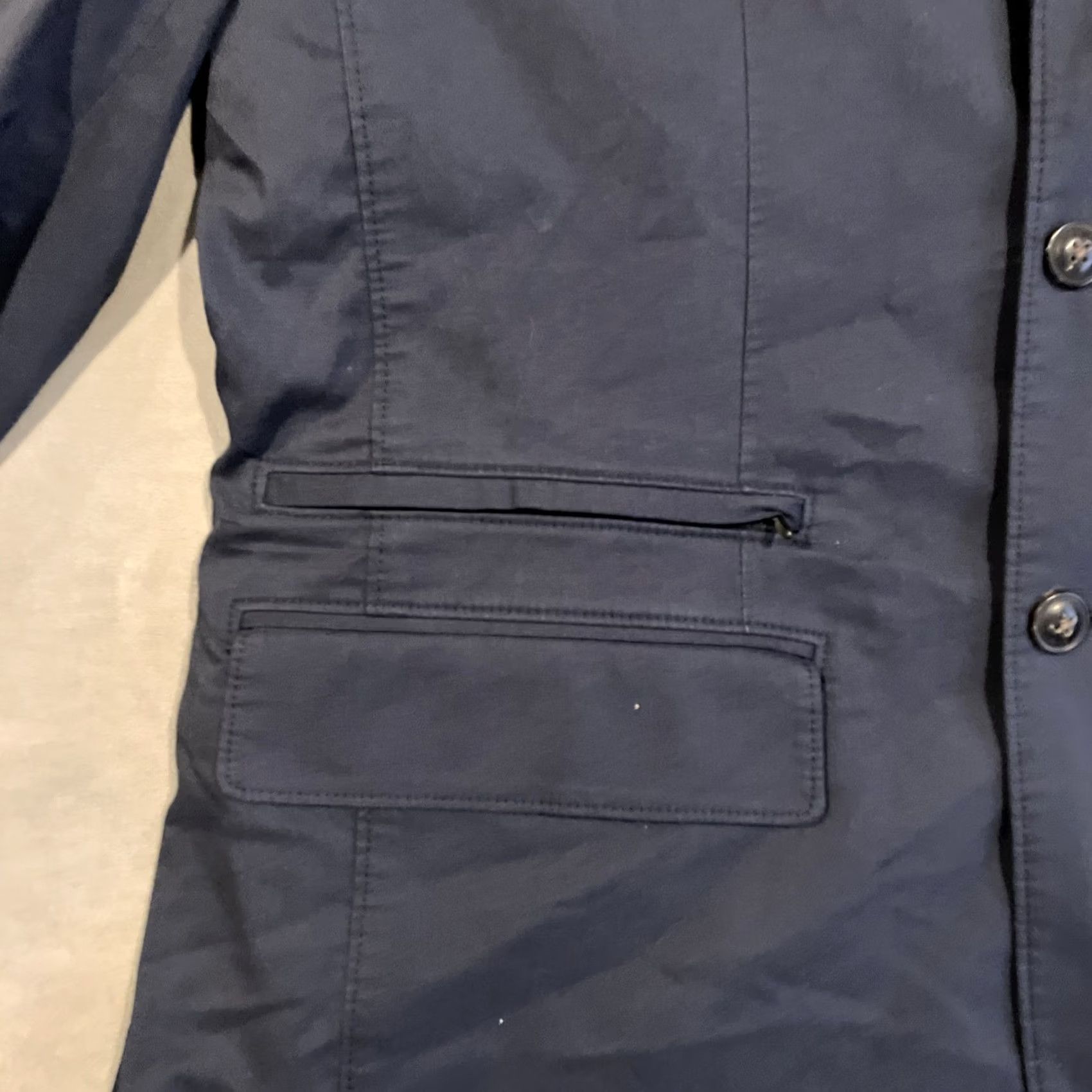 Faherty Faherty Reserve Blazer Navy Blue 2 Button - Men's XL Jacket Blazer Notch Lapel Single-Breasted Casual Business Travel Unstructured Solid Size 46R - 3 Thumbnail