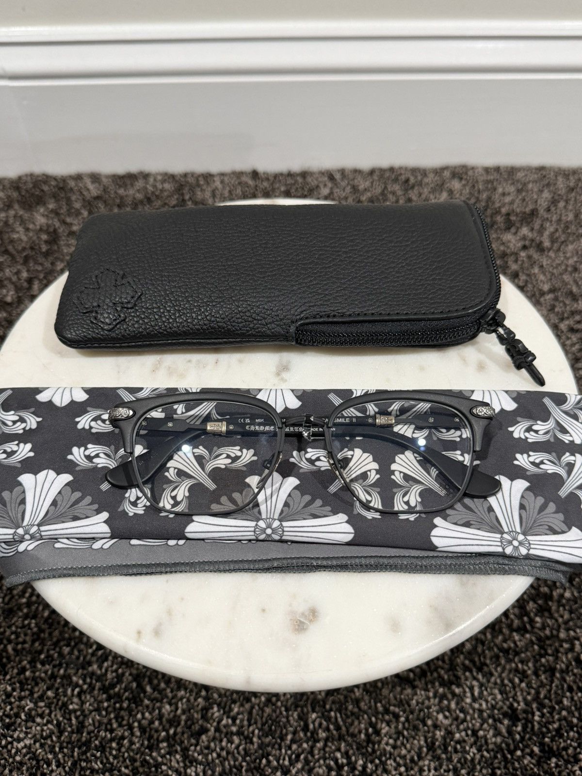 Chrome Hearts Chrome Hearts Vertical Smile II Black/Silver Glasses Size ONE SIZE - 2 Thumbnail