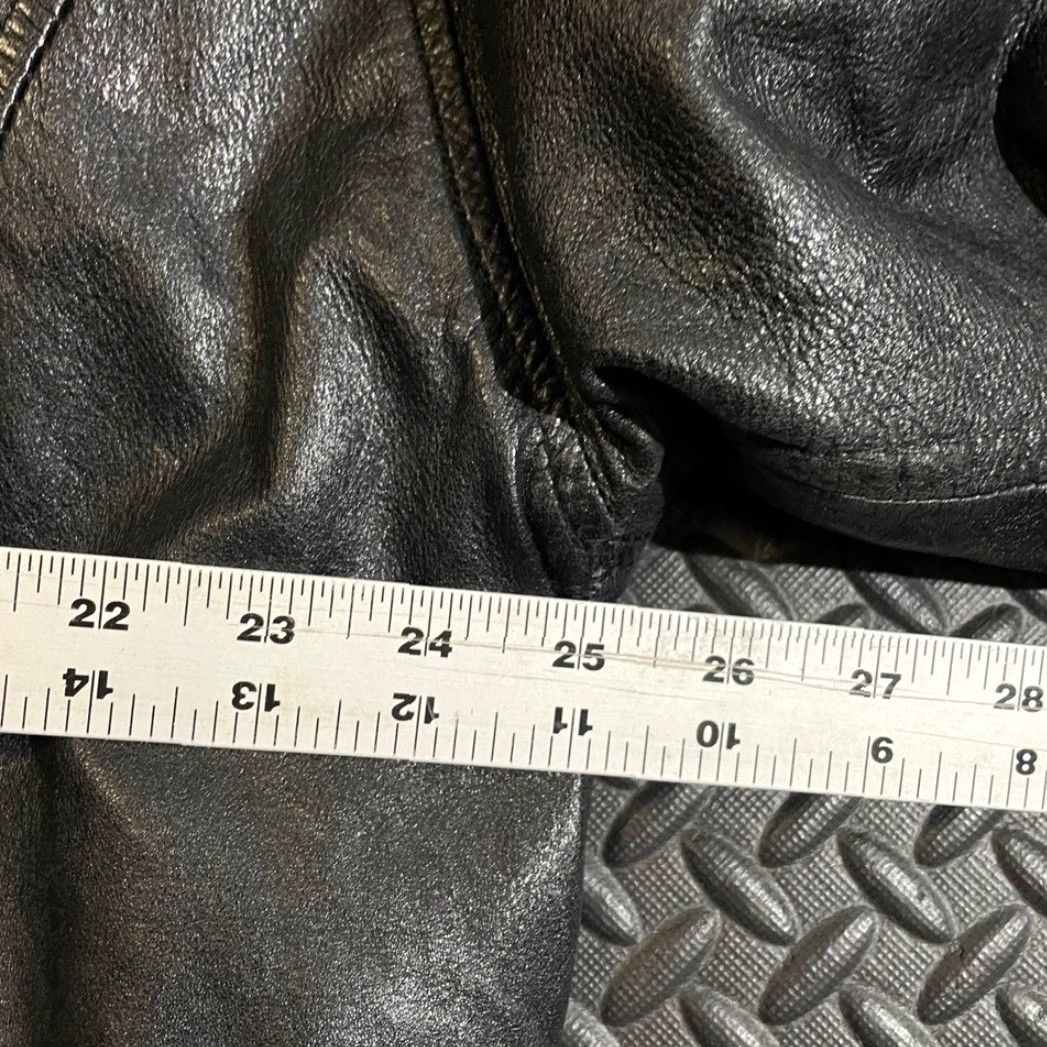 Vintage VINTAGE Wilson's Leather Black Quilted Anorak Utility Cargo Jacket Coat Hooded Mens L Size US L / EU 52-54 / 3 - 7 Thumbnail
