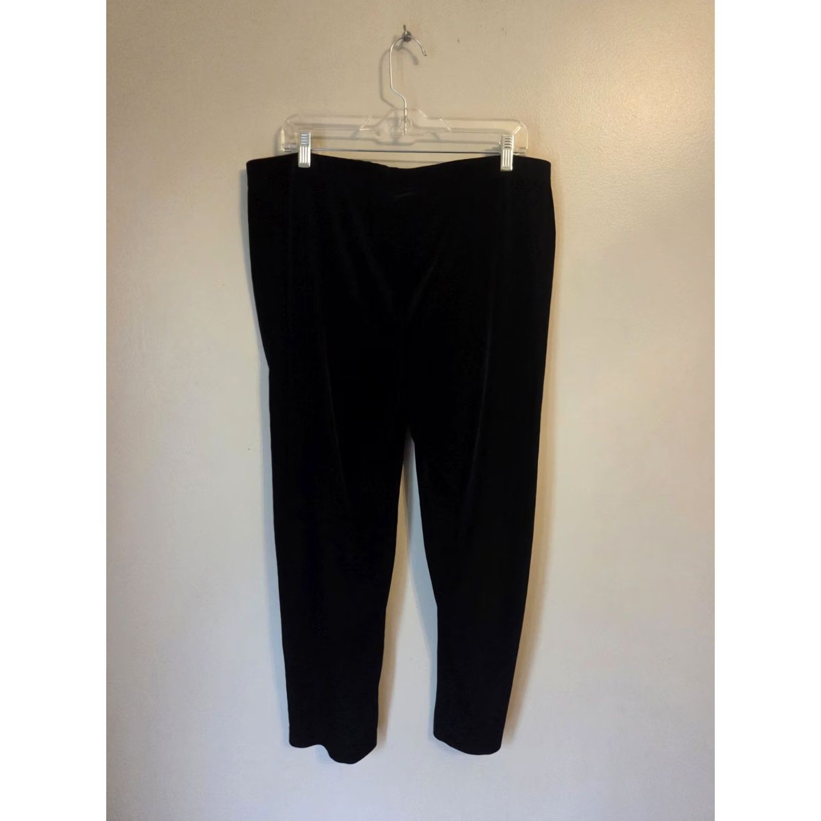 Element Elementz Woman Black Velvet Elastic Waist Pants 2X Plus Size 40" / US 18 - 5 Thumbnail