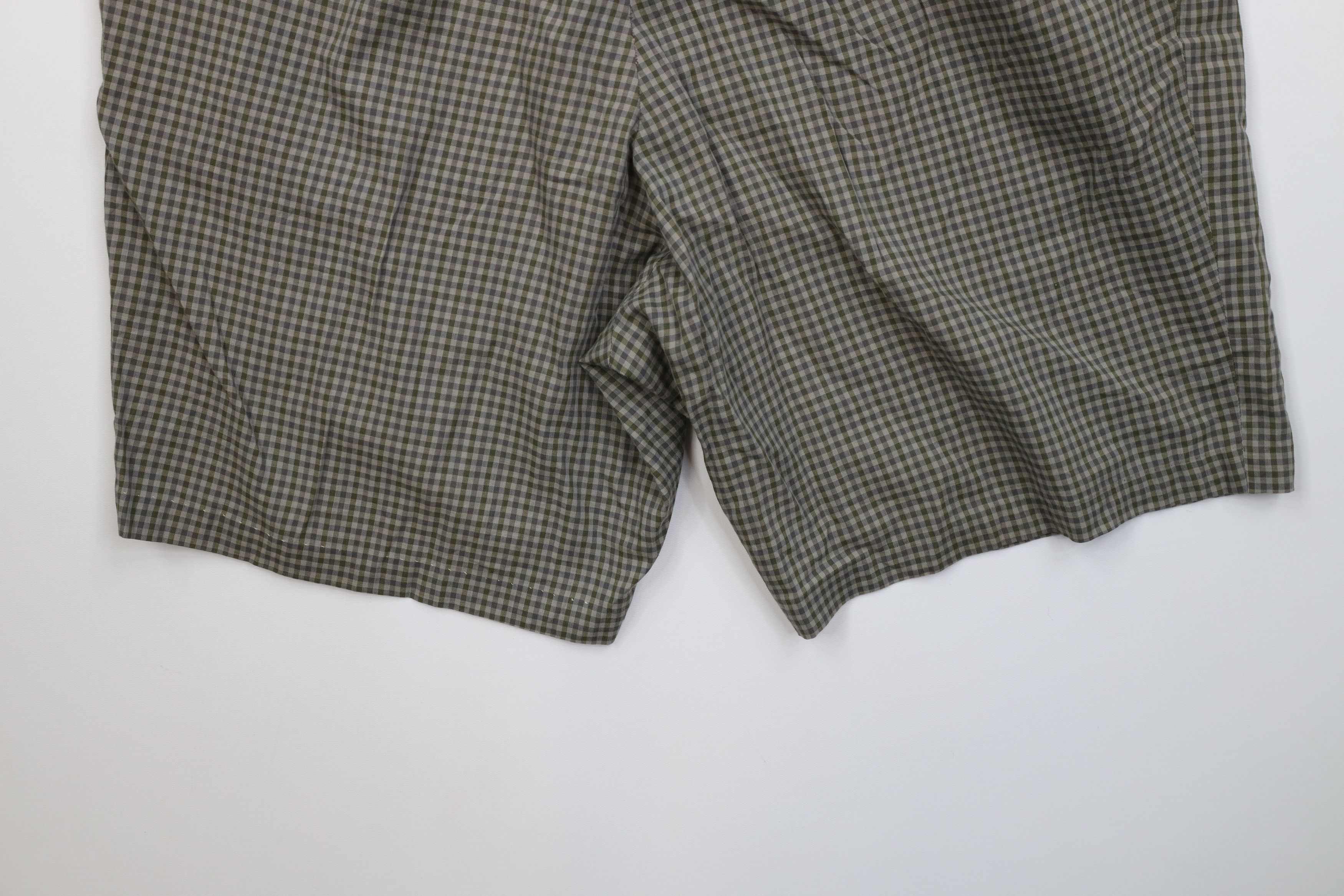 Vintage Vintage 50s Streetwear Knee Chino Shorts Green Plaid USA Size US 40 / EU 56 - 13 Thumbnail