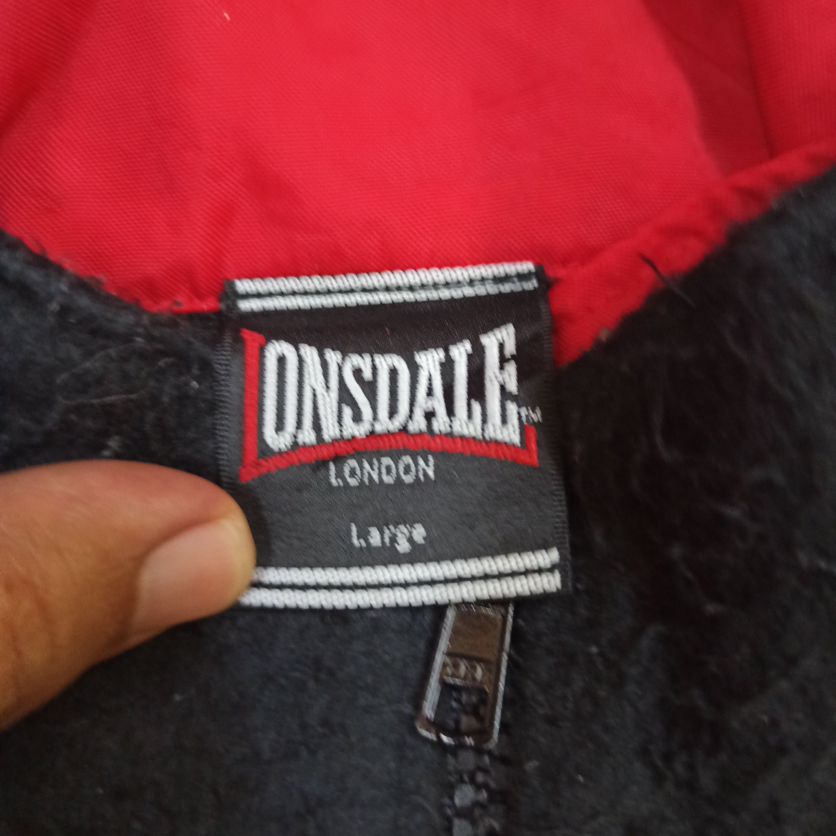 Lonsdale VINTAGE LONSDALE FLEECE JACKET HALF ZIPPER Size US L / EU 52-54 / 3 - 5 Thumbnail