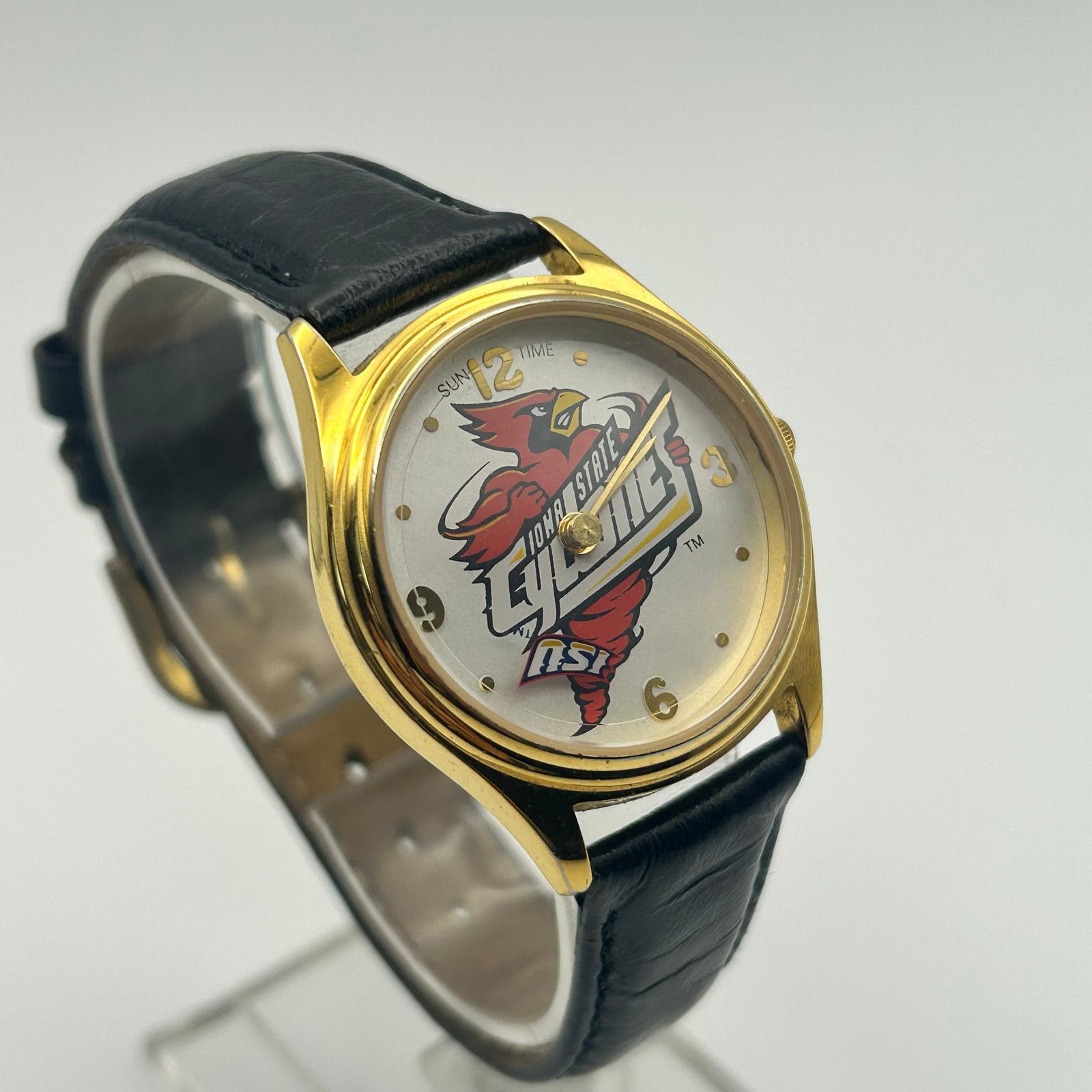 Other ISU Gold Tone Black Leather Women’s Watch New Battery Size ONE SIZE - 3 Thumbnail