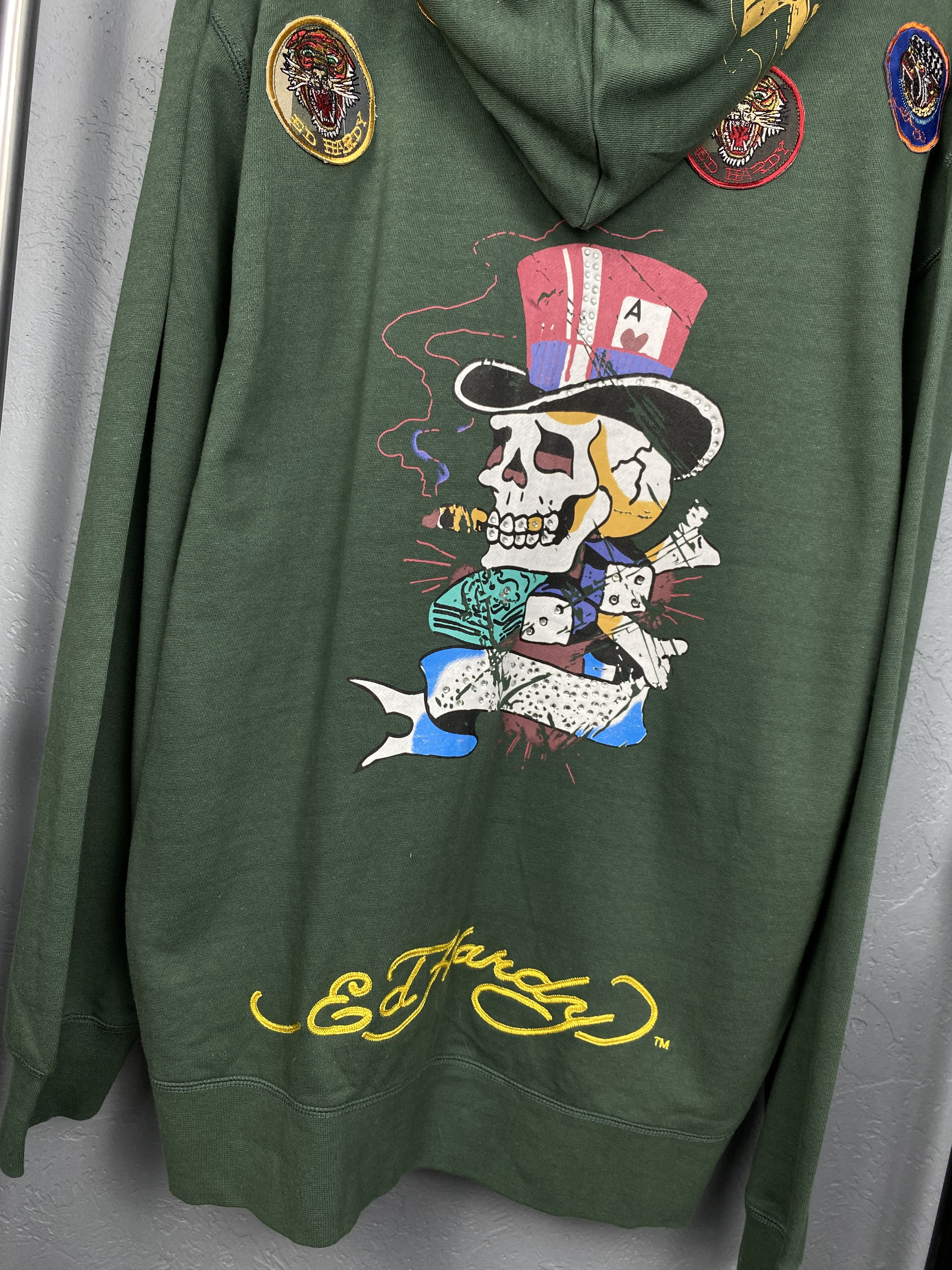 Christian Audigier × Ed Hardy Ed Hardy by Christian Audigier Hoodie Y2K Size US XXL / EU 58 / 5 - 2 Thumbnail