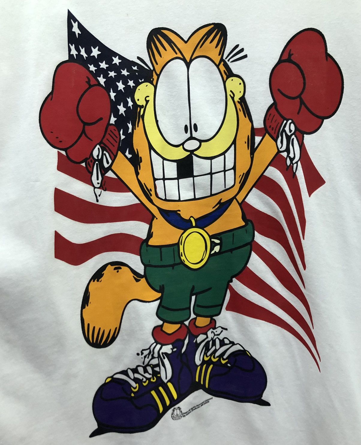Vintage Vintage Garfield Never Hit Soft T-Shirt Size US XXL / EU 58 / 5 - 3 Thumbnail