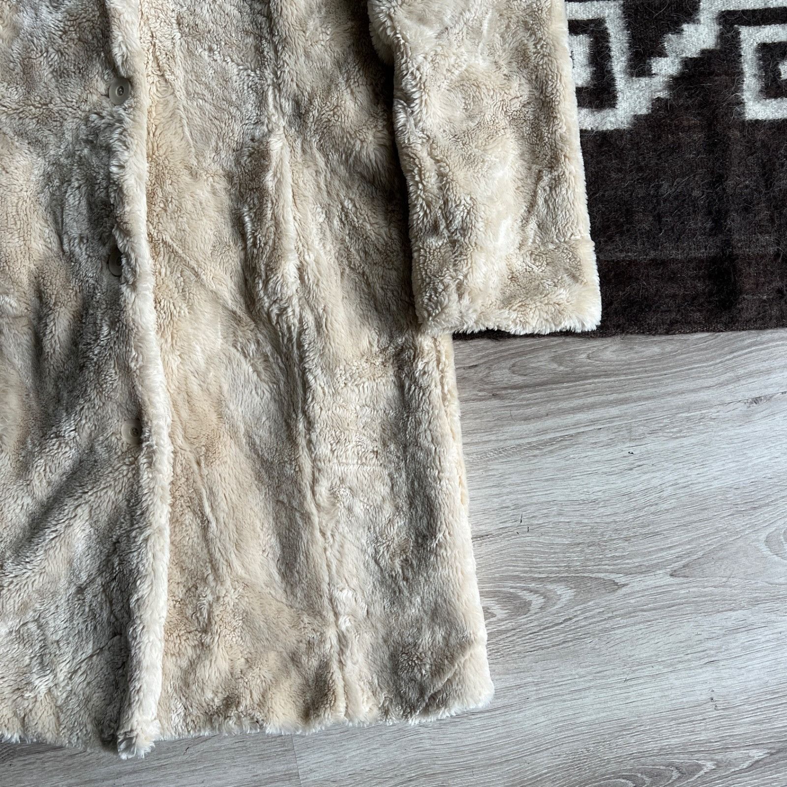 Vintage Fransa Y2K Faux Fur Vintage Long Jacket Fluffy Coat 9563AC Size L / US 10 / IT 46 - 7 Thumbnail