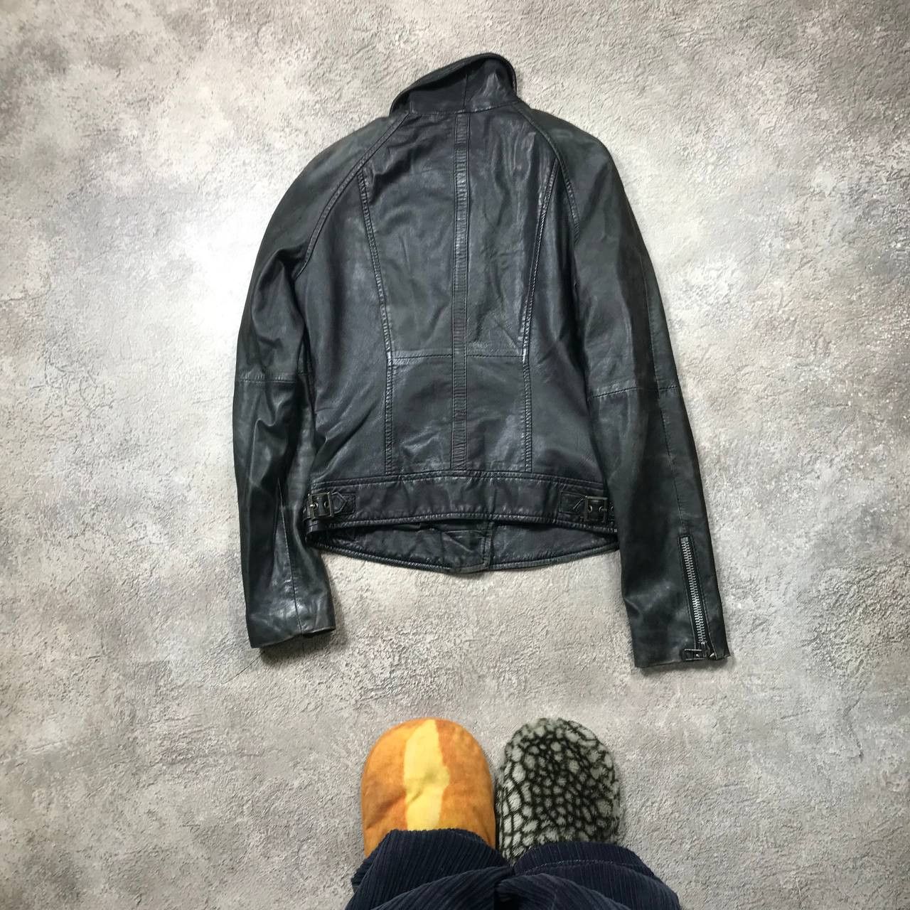 Vintage Vintage 90s Black Moto Jacket Y2K Streetwear Grunge Baggy M Size M / US 6-8 / IT 42-44 - 6 Thumbnail