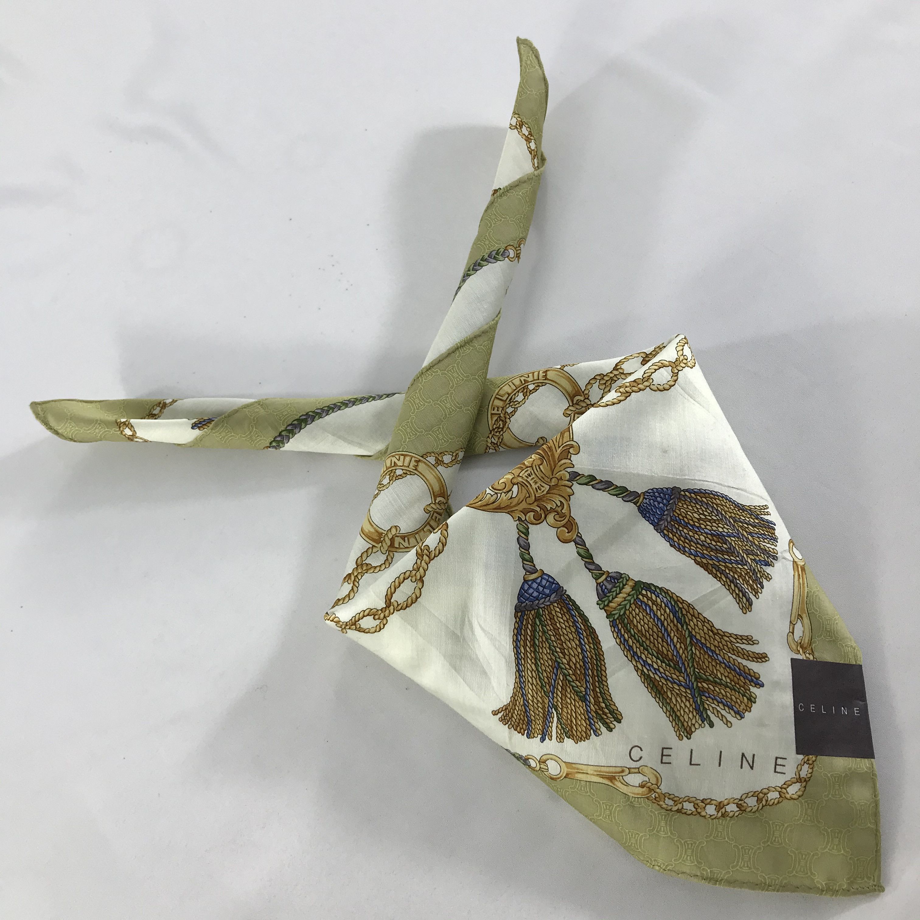 Celine × Vintage Celine Bandana / Handkerchief / Neckerchief - S1226 Size ONE SIZE - 4 Thumbnail