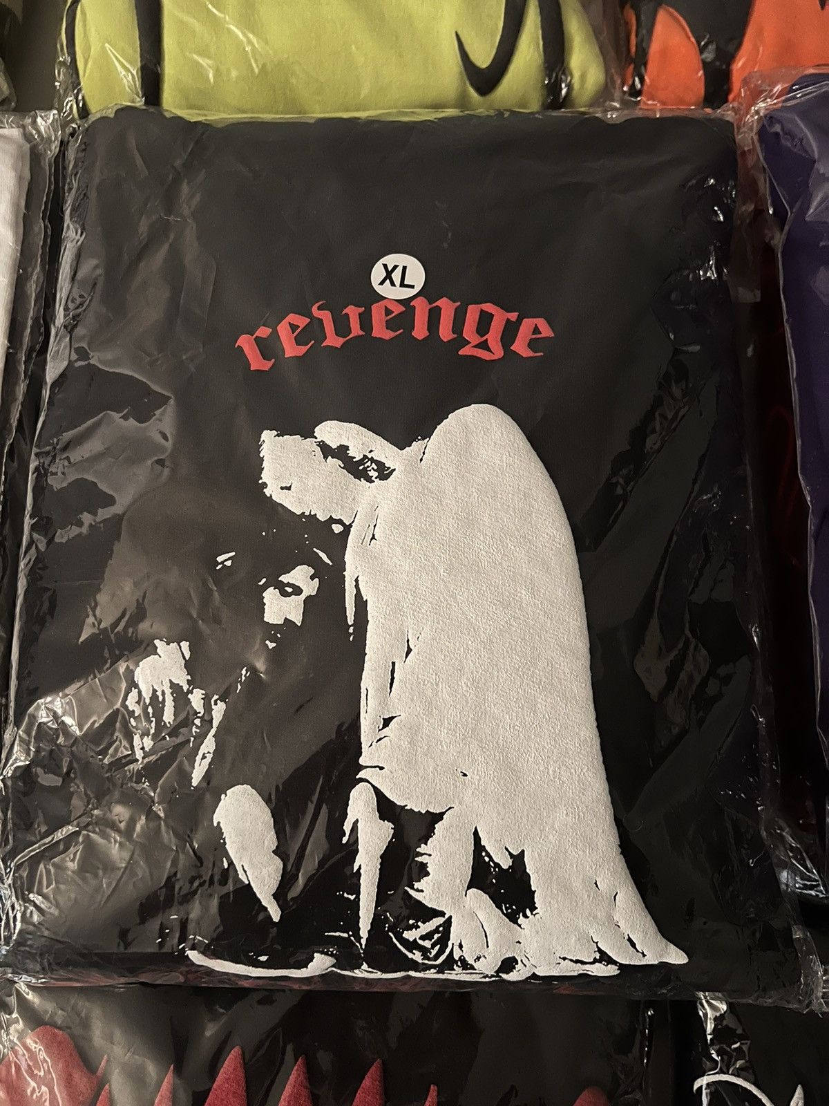 Image of Revenge Xxxtentacion “Angel” Hoodie in Black, Men's (Size XL)