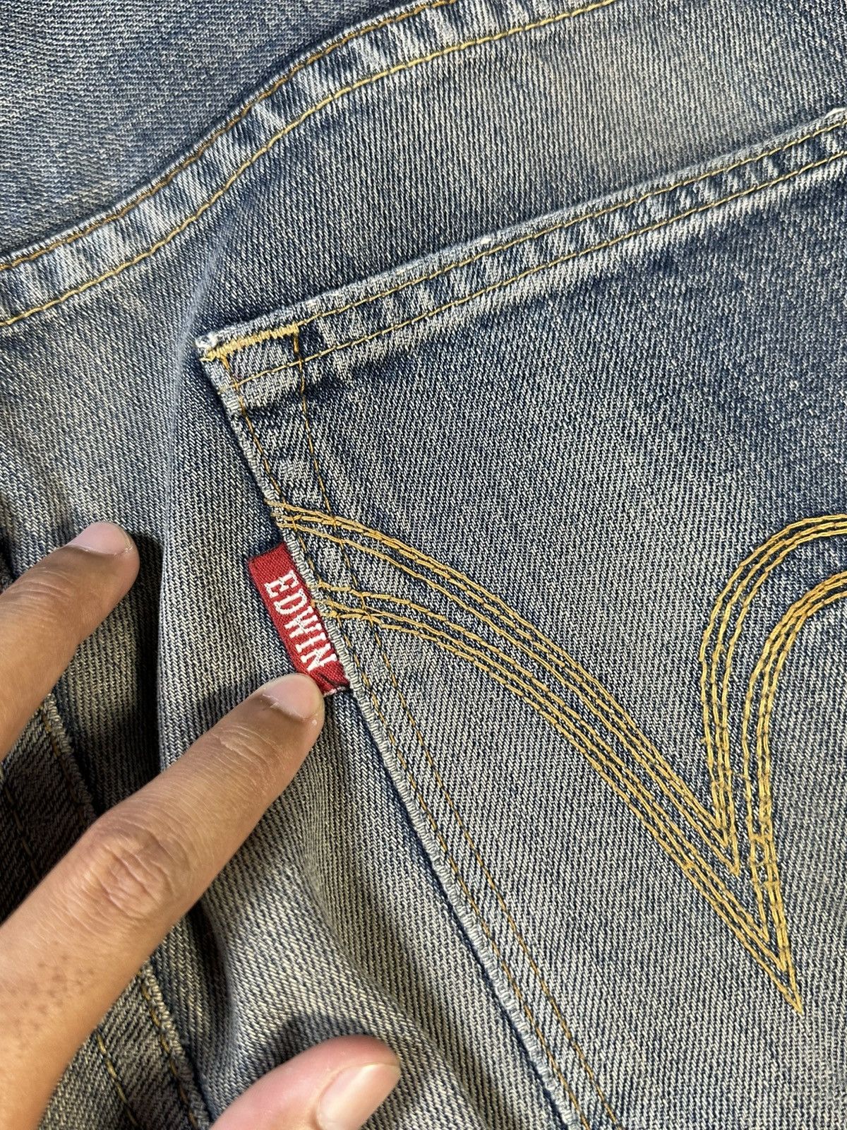 Sugar Cane 2000s Edwin 405 Exlcusive Vintage Washed Jeans Size US 33 - 14 Thumbnail