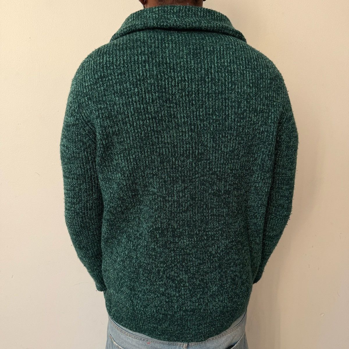 Acne Studios Acne Studios Half-Zip Ribbed Sweater in Forest Green L Size US L / EU 52-54 / 3 - 5 Thumbnail