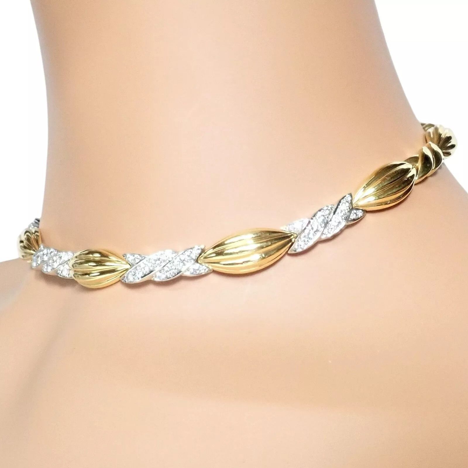 Tiffany & Co. Tiffany & Co 18k Yellow + White Gold Diamond Candy Necklace Size ONE SIZE - 11 Thumbnail