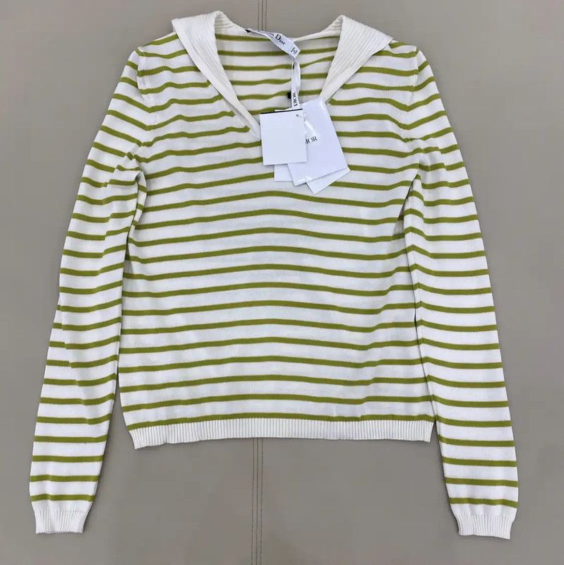 Dior Dior Striped Silk Pullover Sweater for Women 0089 Size S / US 4 / IT 40 - 1 Thumbnail