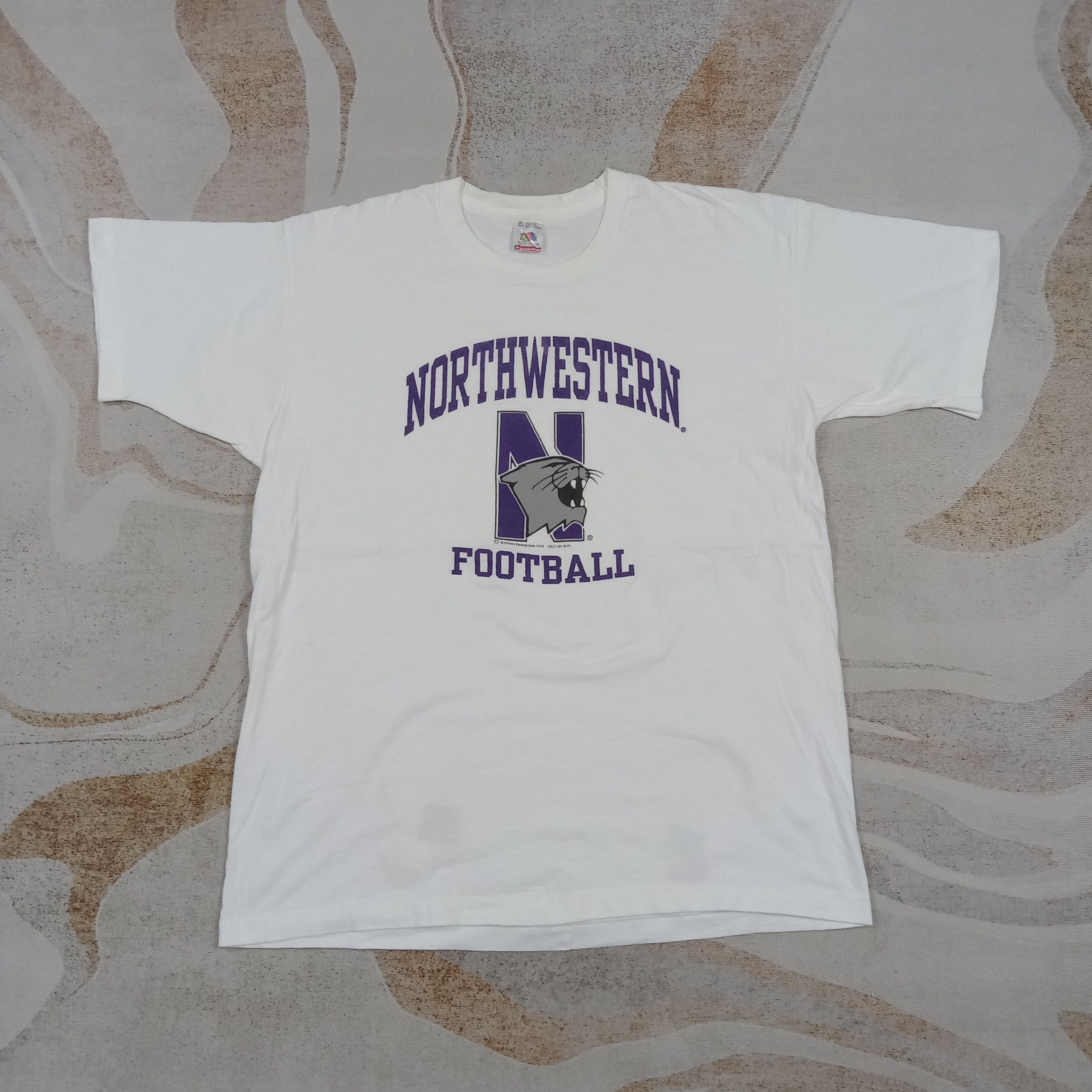NFL 90's North Western Wildcats Football Team Tshirt C285N58 Size US L / EU 52-54 / 3 - 1 Thumbnail
