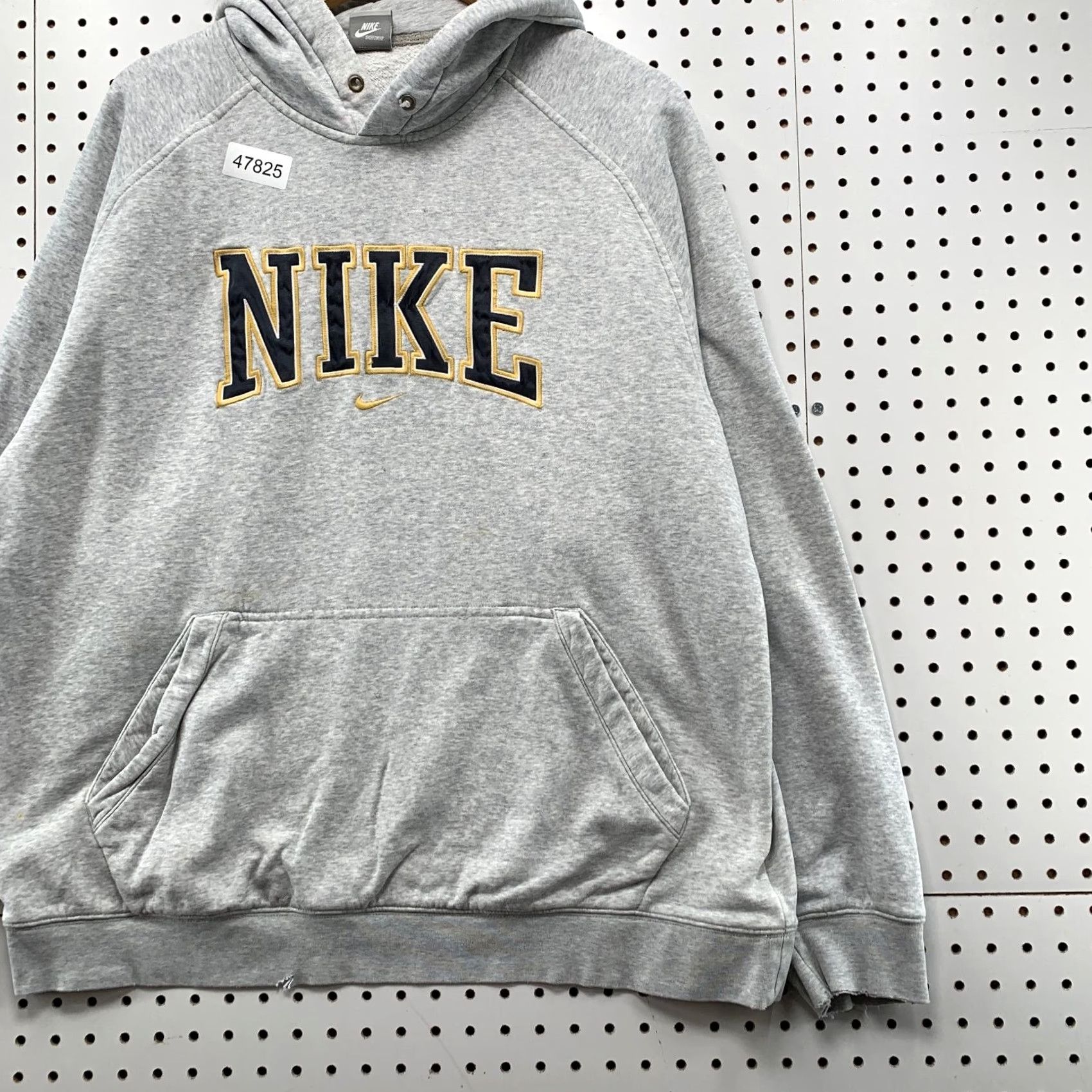 Nike Nike Hoodie Mens XL Gray Center Swoosh Embroidered Spellout Vintage Size US XL / EU 56 / 4 - 5 Thumbnail
