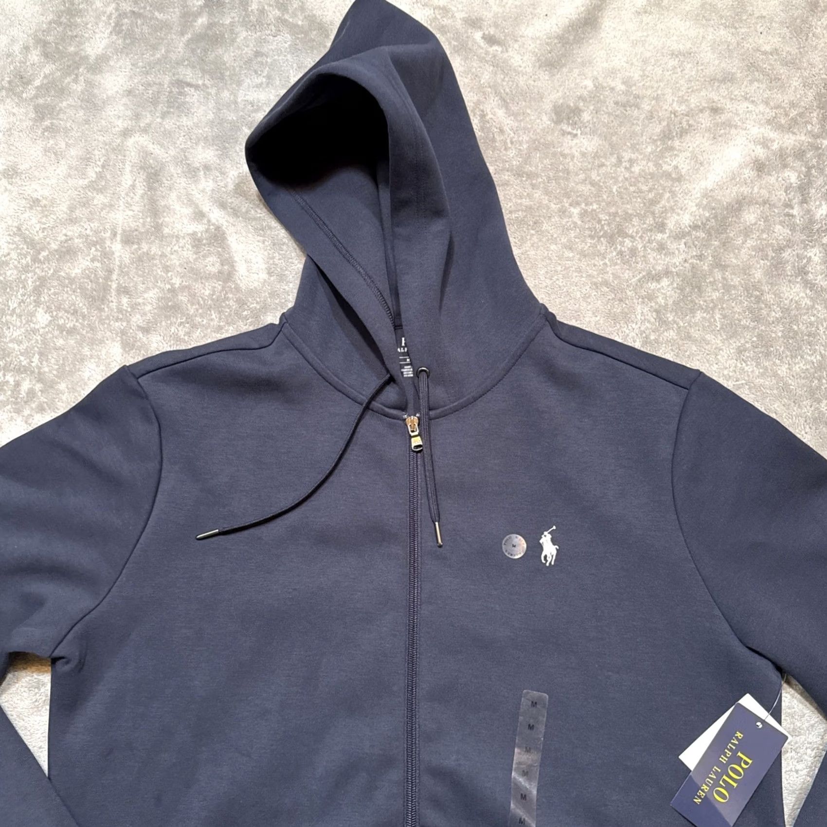 Polo Ralph Lauren Polo Ralph Lauren Hoodie Men's M Blue Double Knit Full Zip Hooded Knit Size US M / EU 48-50 / 2 - 2 Thumbnail