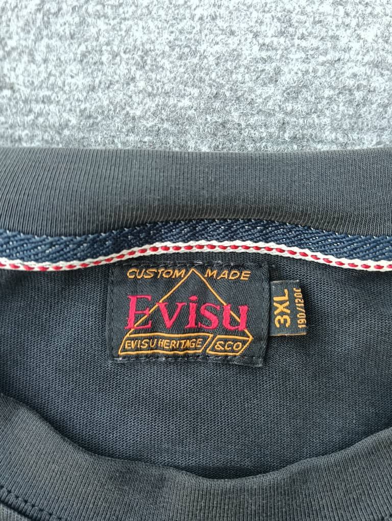 Evisu EVISU Faded Black Tee | Daruma Godhead & Twin Tiger Back Size US XL / EU 56 / 4 - 5 Thumbnail