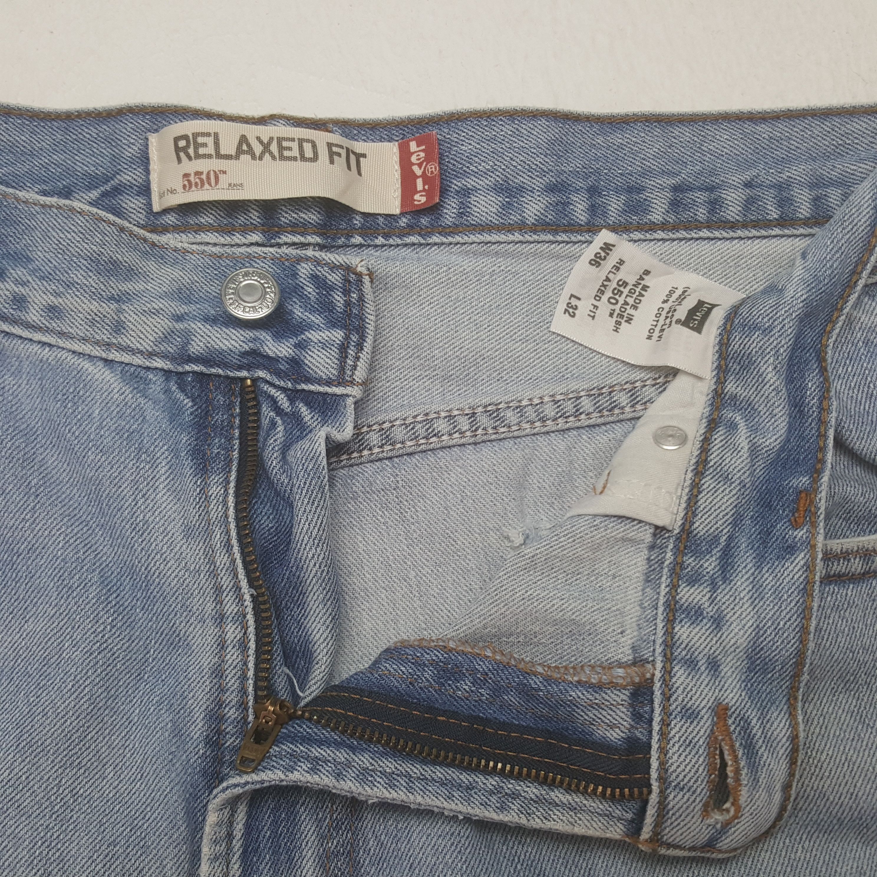 Levi's × Vintage Vintage Levi's 550 American Distressed Denim Jeans Size US 35 - 7 Thumbnail