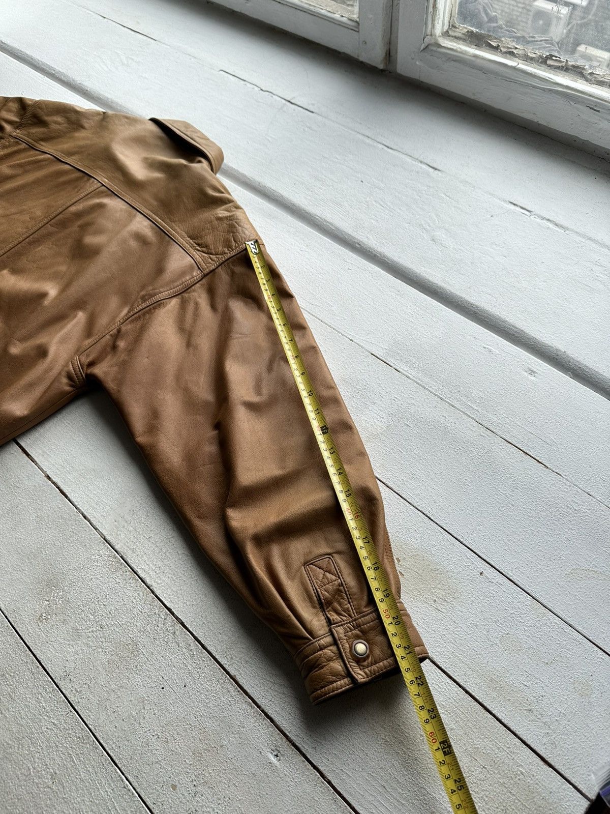 Vintage VNTG🚨 LEATHER JACKET CROPPED AVANT GARDE Y2K MOTO COWBOY Size US L / EU 52-54 / 3 - 15 Thumbnail