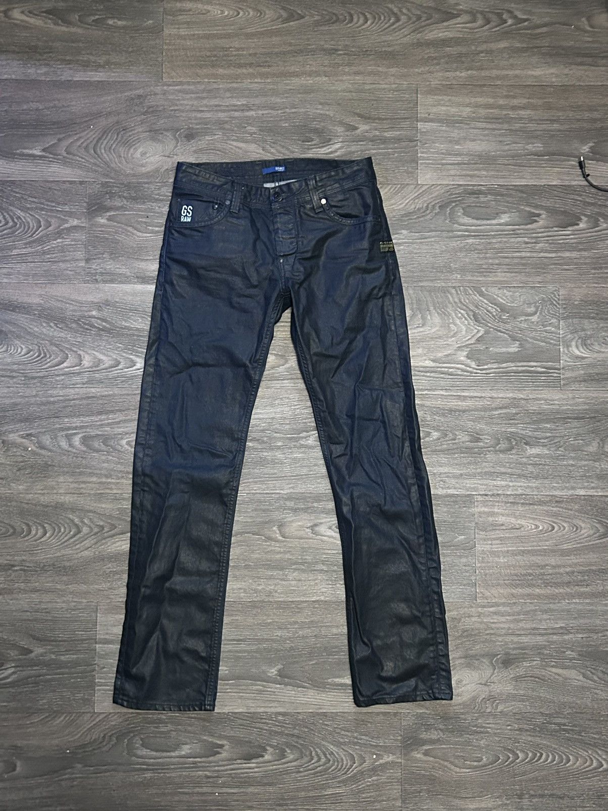 Image of Waxed Black Gstar Jeans, Men's (Size 30)