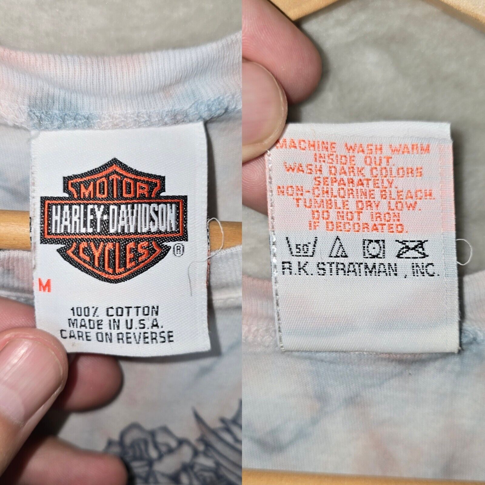 Harley Davidson Harley Davidson Womens Shirt Medium Charmed 2007 Tie Dye Y2k Size M / US 6-8 / IT 42-44 - 6 Thumbnail