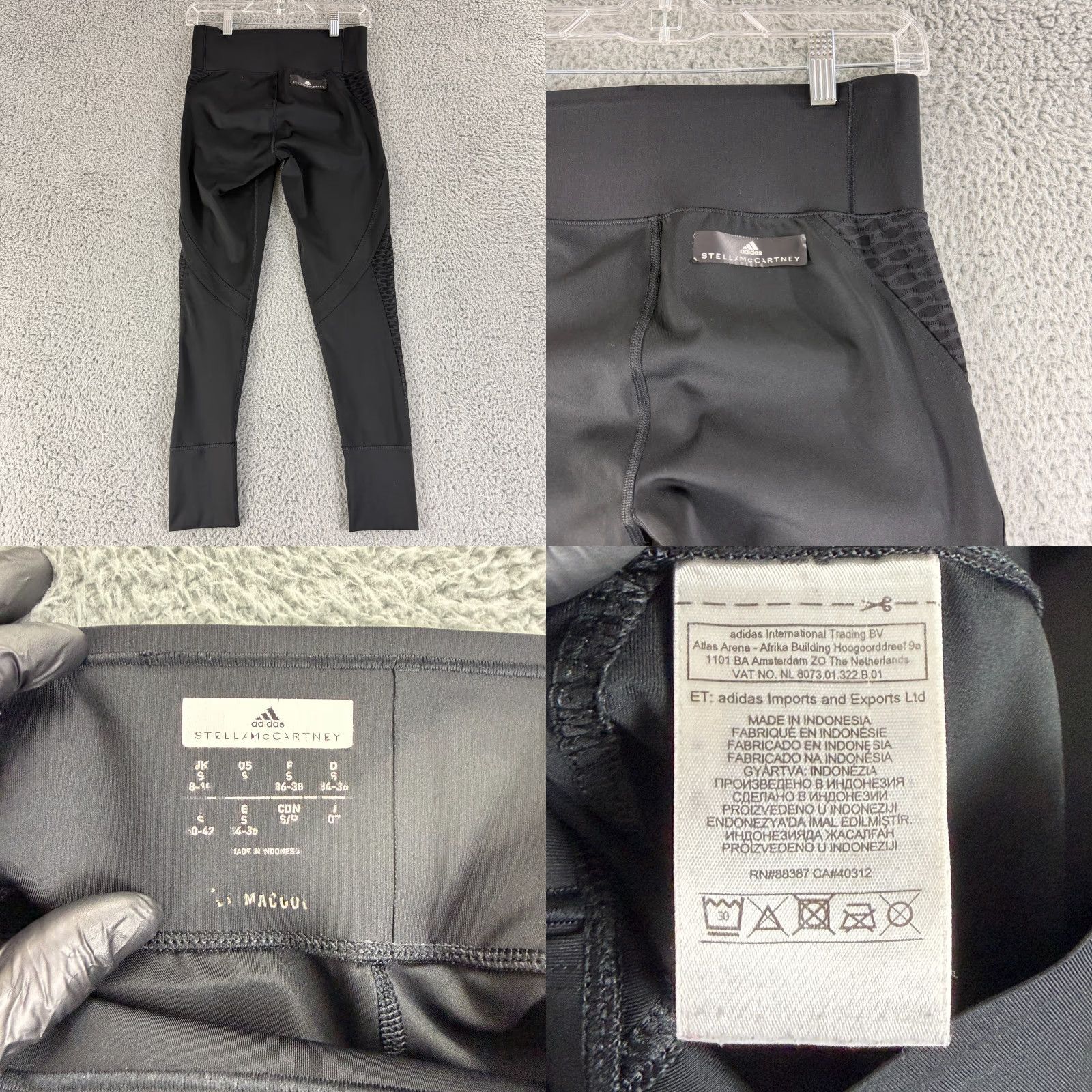 Adidas Adidas Stella McCartney Ultimate Training Leggings Womens Small Black Pull On Size 28" / US 6 / IT 42 - 8 Thumbnail