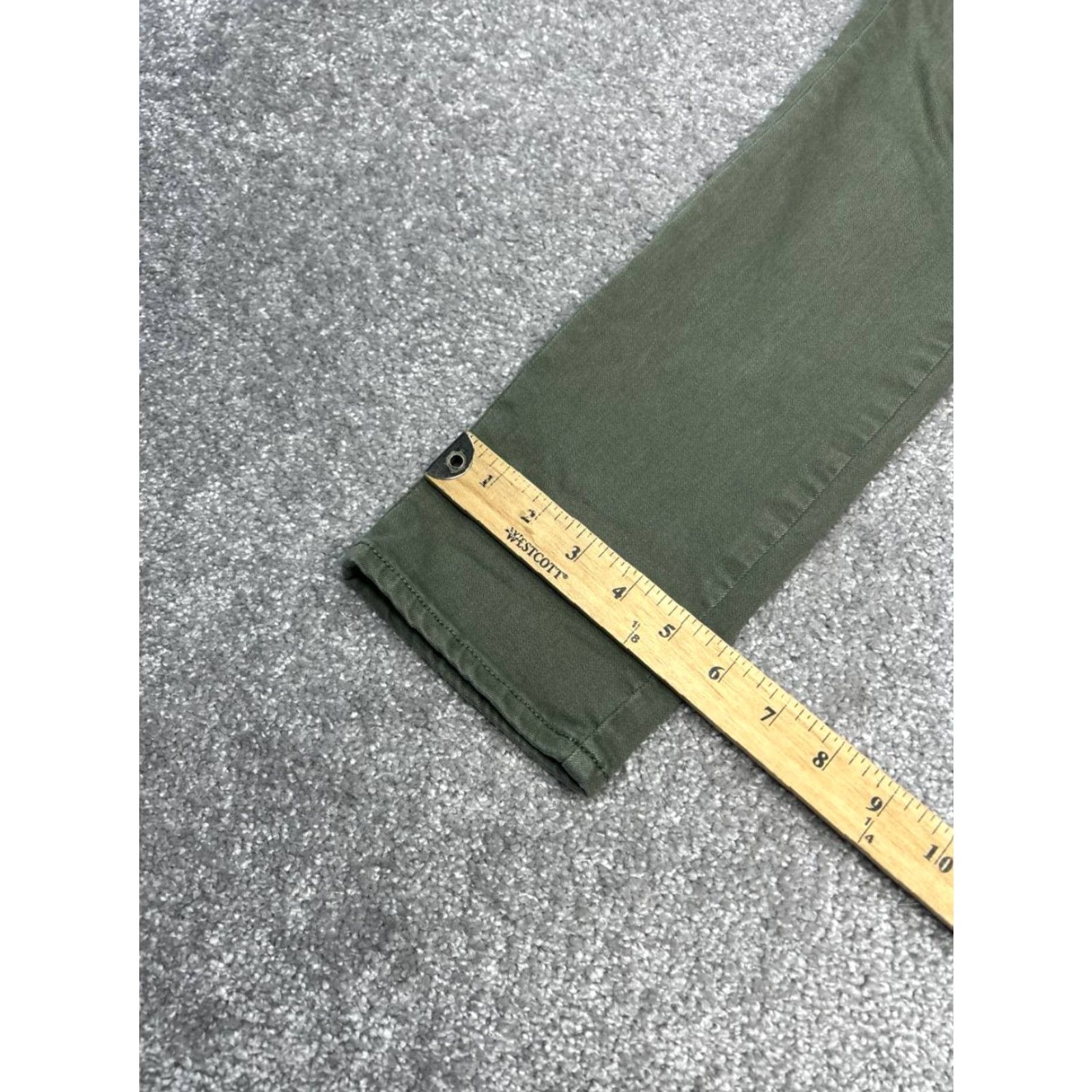 Paige Paige Jeans Womens 27 Green Denim Cargo Pockets Ankle Skinny 28x28 Cotton Modal Polyester Spandex Rayon City Preppy Mens Womens Boys Girls Size 27" / US 4 / IT 40 - 7 Thumbnail