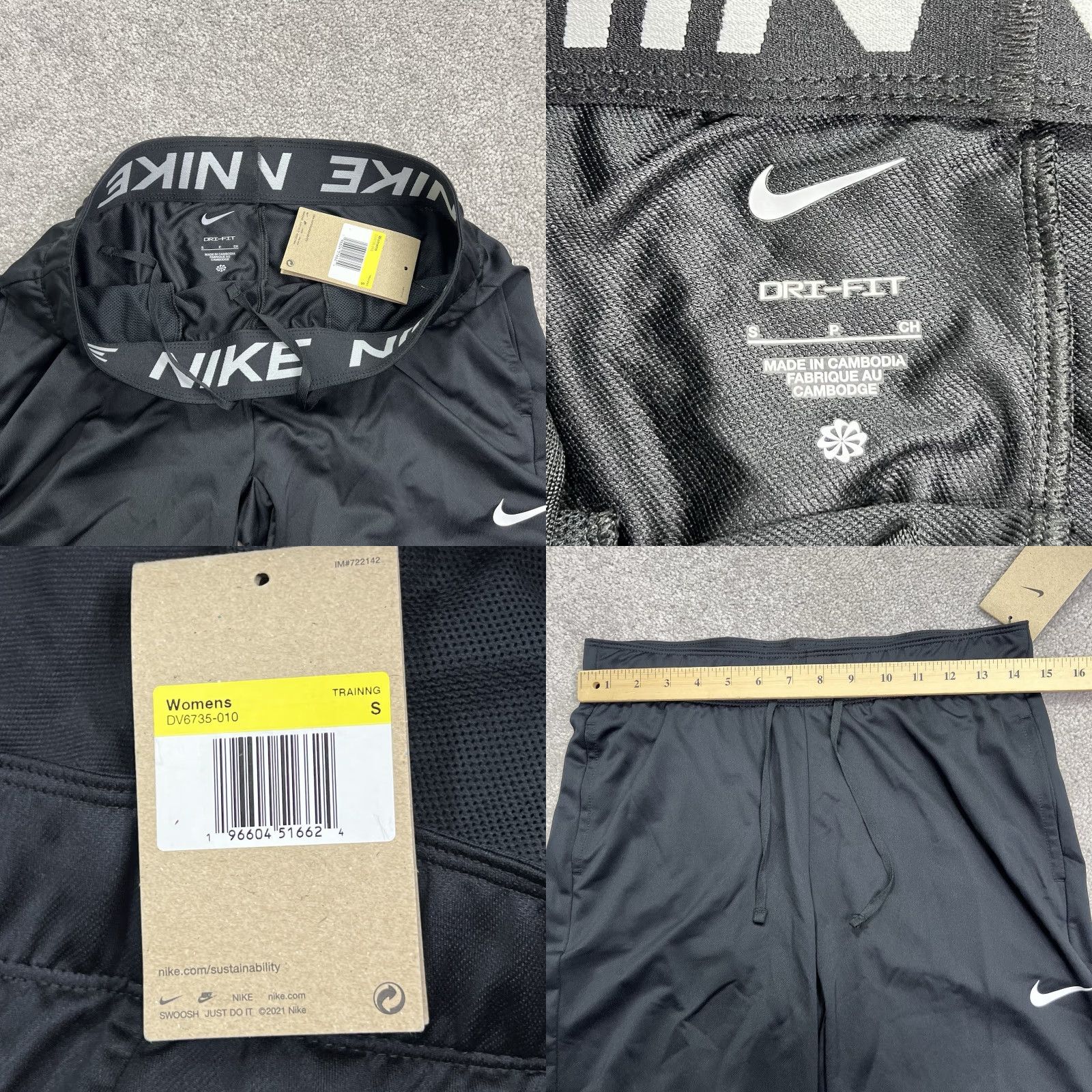 Nike Nike Dri-FIT Pants Womens Small Black Jogger 7/8 Training Lightweight Inseam 26” DV6735 NWT Mens Womens Girls Boys None Size 28" / US 6 / IT 42 - 8 Thumbnail