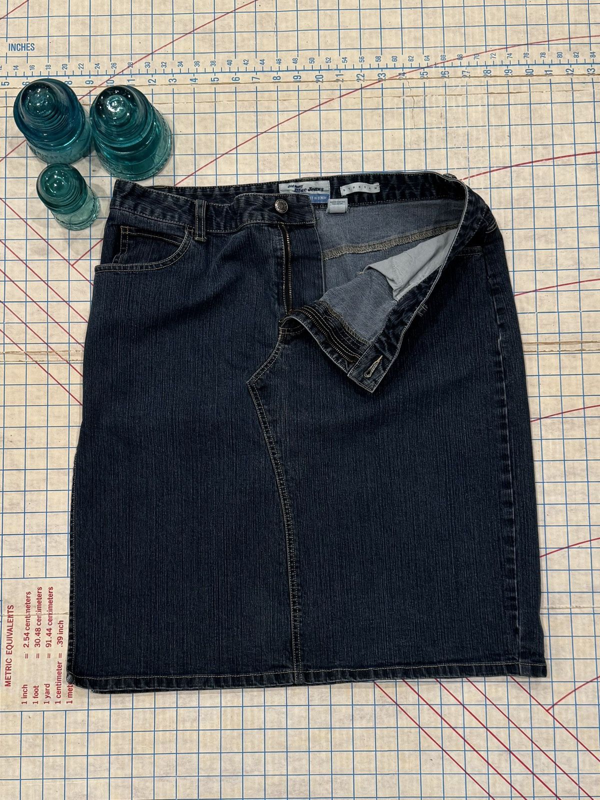 Old Navy Vintage Y2K Old Navy Jean Skirt Women’s Size 14 Dark Blue Size 36" / US 14 / IT 50 - 3 Thumbnail