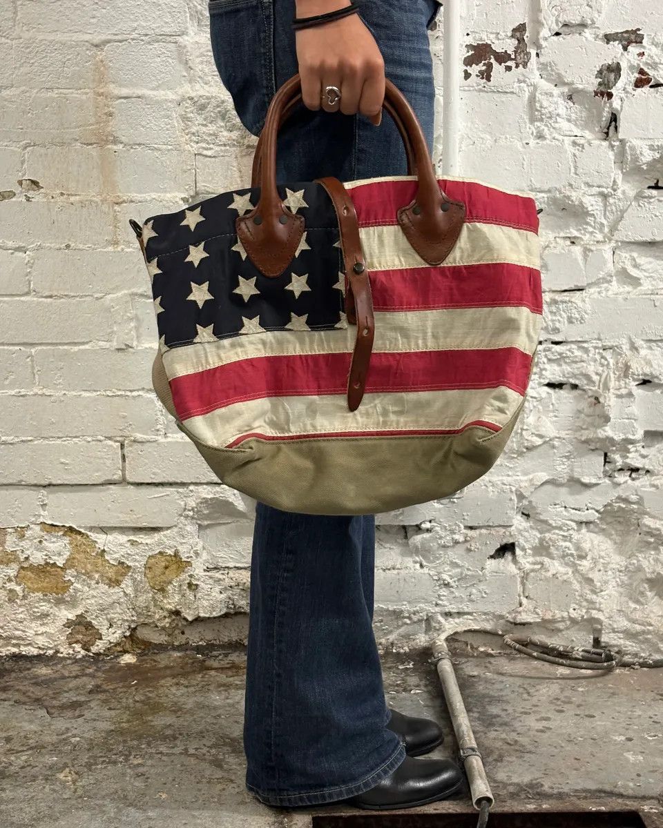 Polo Ralph Lauren Ralph Lauren Denim & Supply vintage USA Flag Khaki Tote Bag Size ONE SIZE - 2 Thumbnail