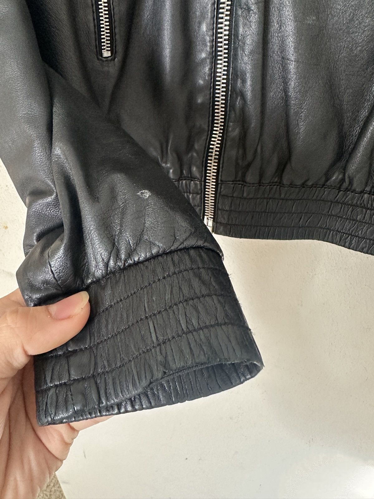 Dior × Hedi Slimane SS07 Dior Homme Leather Zip Bomber Jacket Size US S / EU 44-46 / 1 - 4 Thumbnail