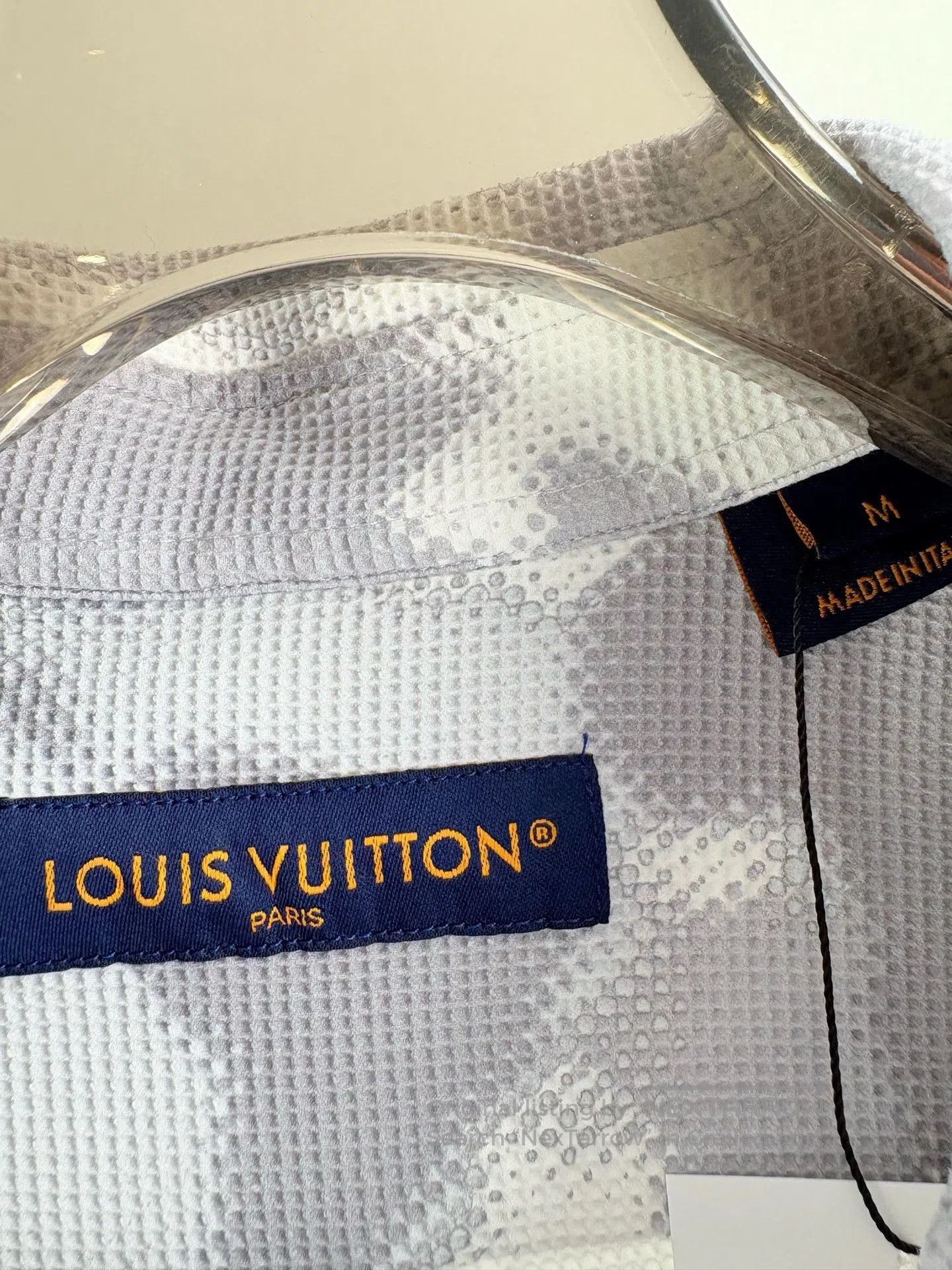 Louis Vuitton Louis Vuitton Men's Gray Camo Mesh Shirt. Size US M / EU 48-50 / 2 - 5 Thumbnail