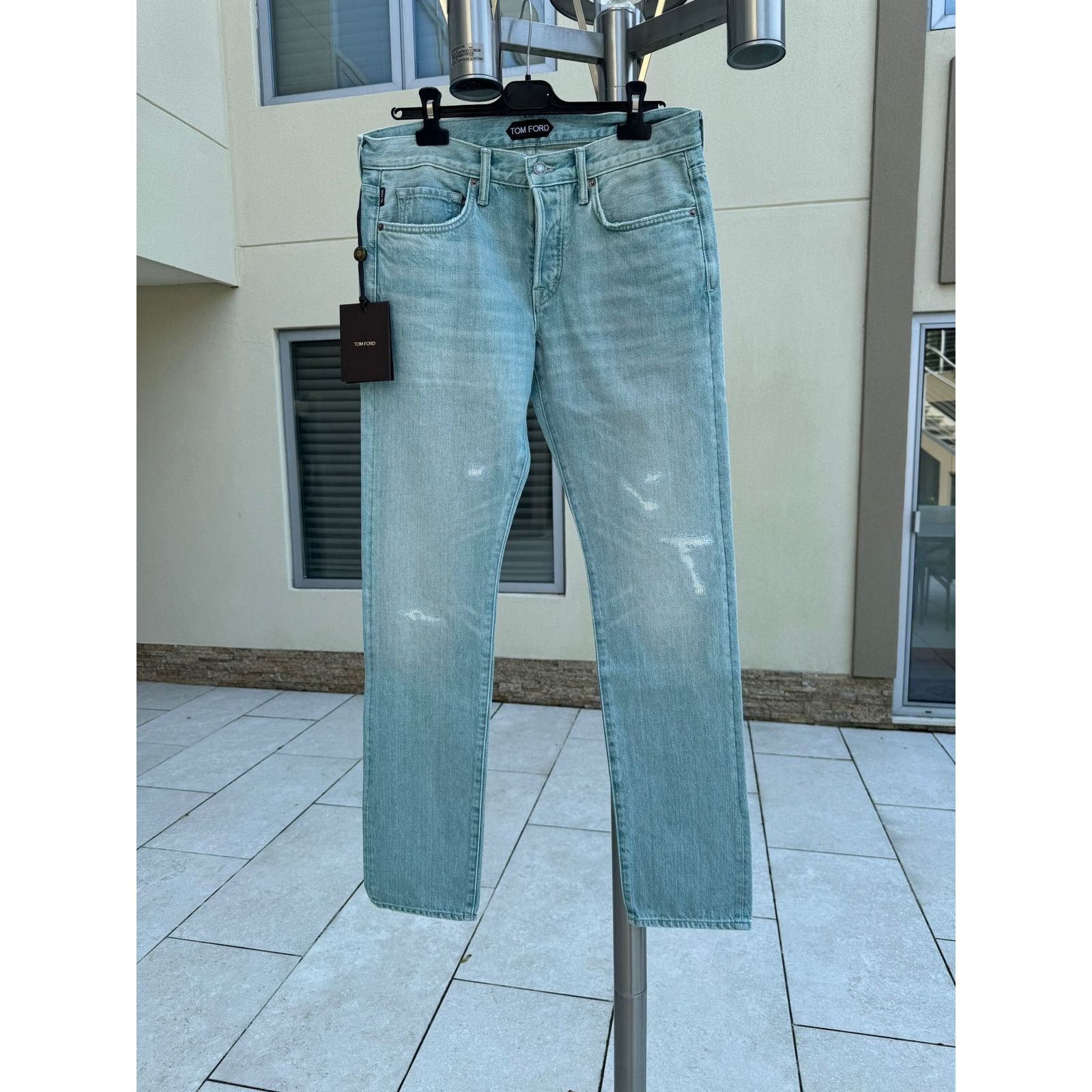 o1rshd1 Slim Fit Denim in Jade Blue