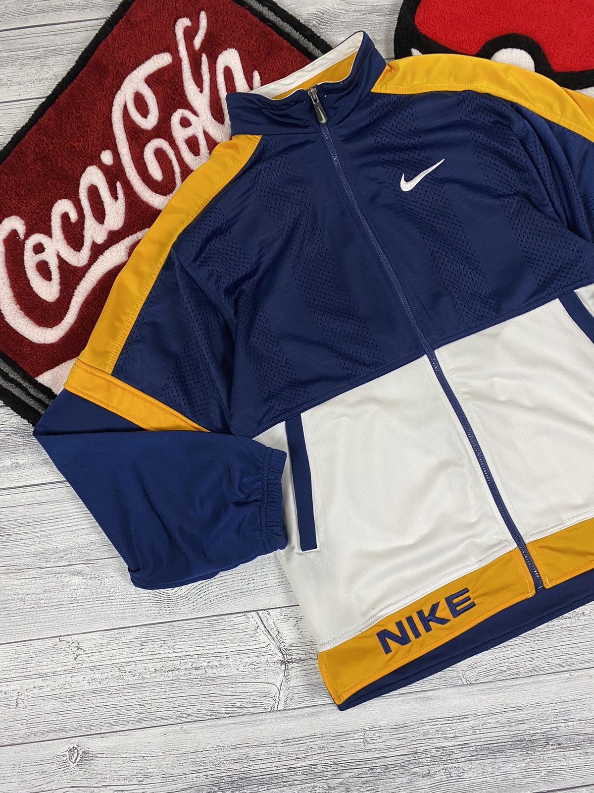 Nike × Vintage Vintage Nike 90s big logo centre swoosh track top Size US M / EU 48-50 / 2 - 3 Thumbnail