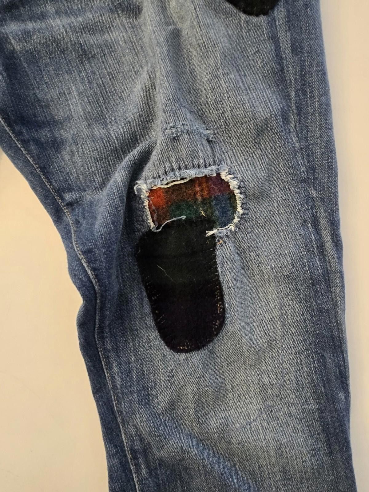 Polo Ralph Lauren Polo Ralph Lauren Jeans Blue Patchwork Denim Astor Slim 31 Size US 31 - 6 Thumbnail