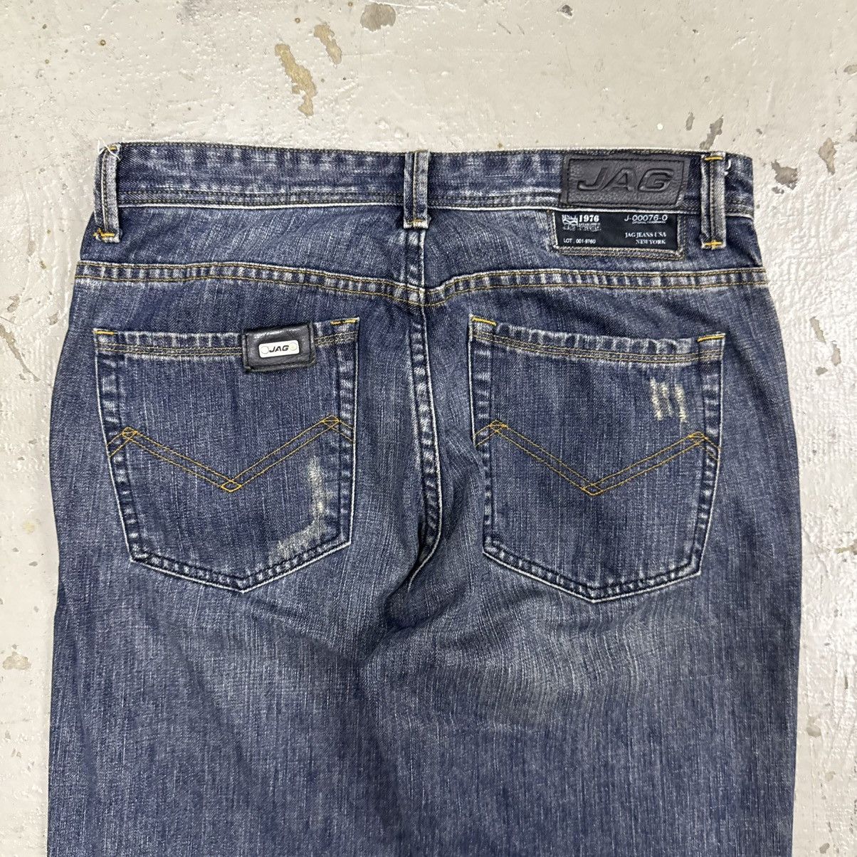 If Six Was Nine Handmade Embroid Paint Splatter Distressed Denim Jeans Jag Size US 33 - 15 Thumbnail