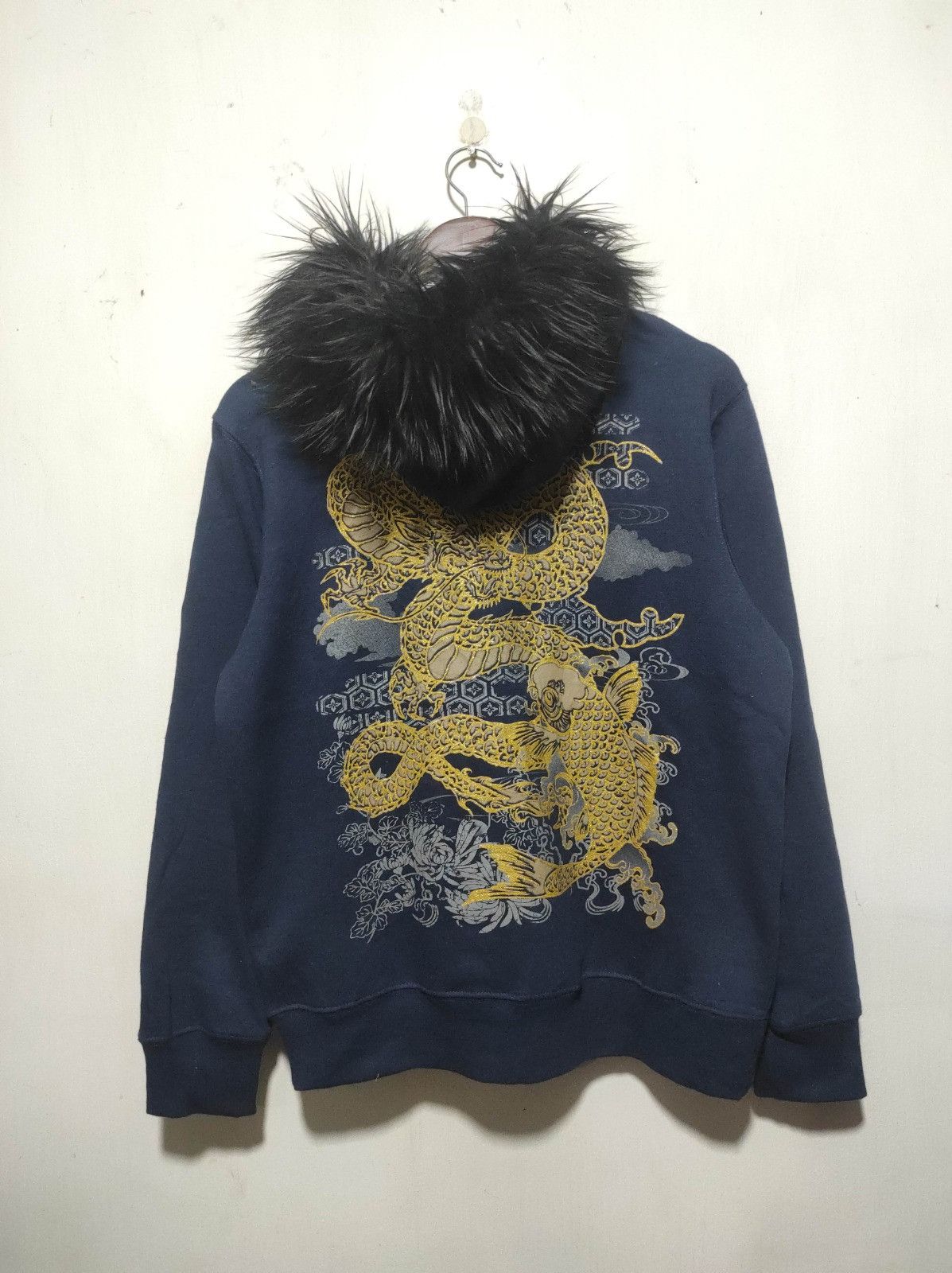 Japanese Brand Oblo Sukajan Dragon zip fur hoodie ifsix LGB style Size US M / EU 48-50 / 2 - 9 Thumbnail