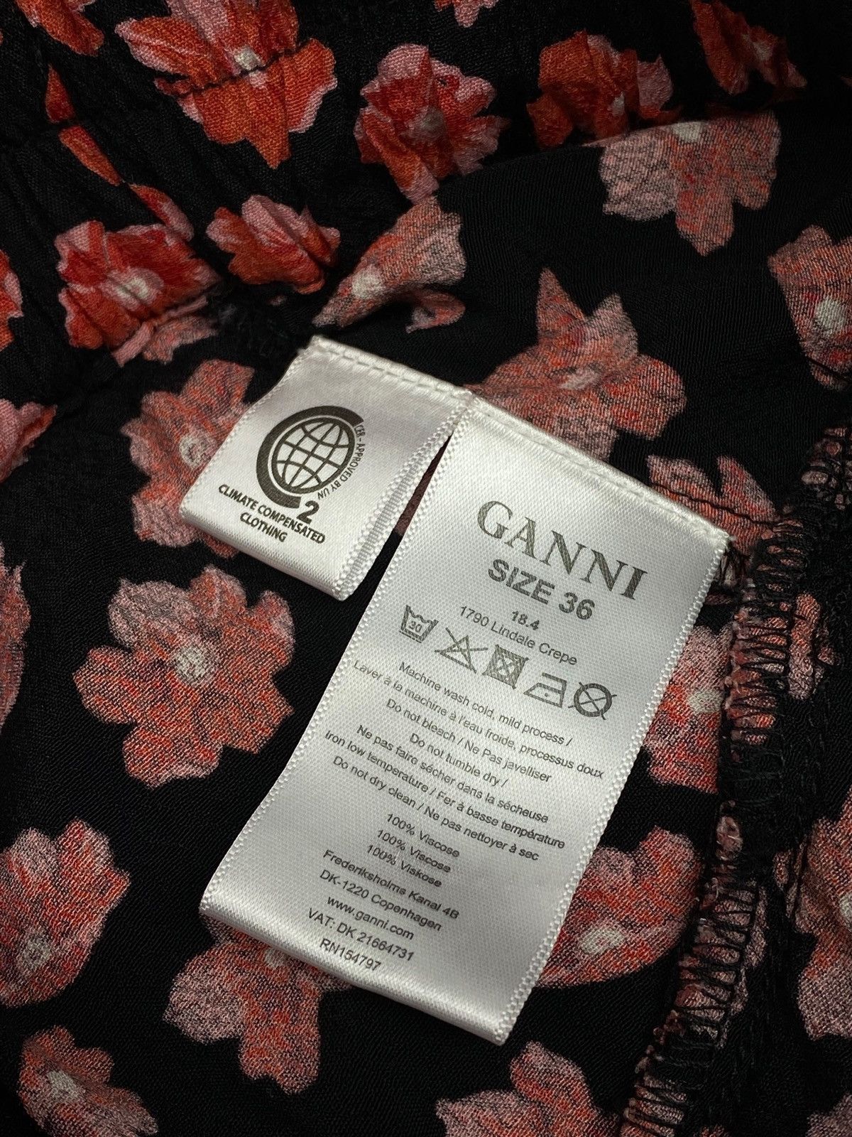 Ganni 🔥 GANNI FLORAL PRINT VISCOSE SKIRT Y2K GRUNGE PARIS FASHION Size 26" / US 2 / IT 38 - 10 Thumbnail