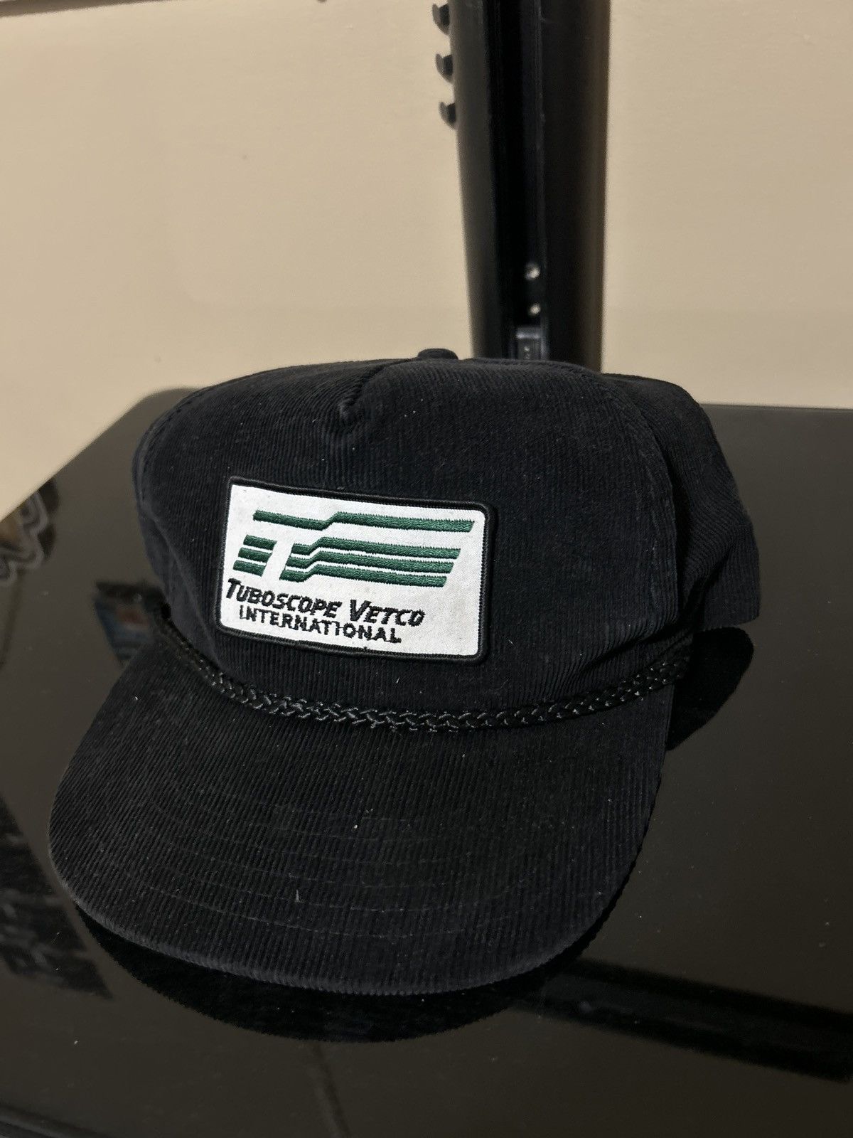 Vintage Vintage black corduroy trucker hat Size ONE SIZE - 1 Thumbnail
